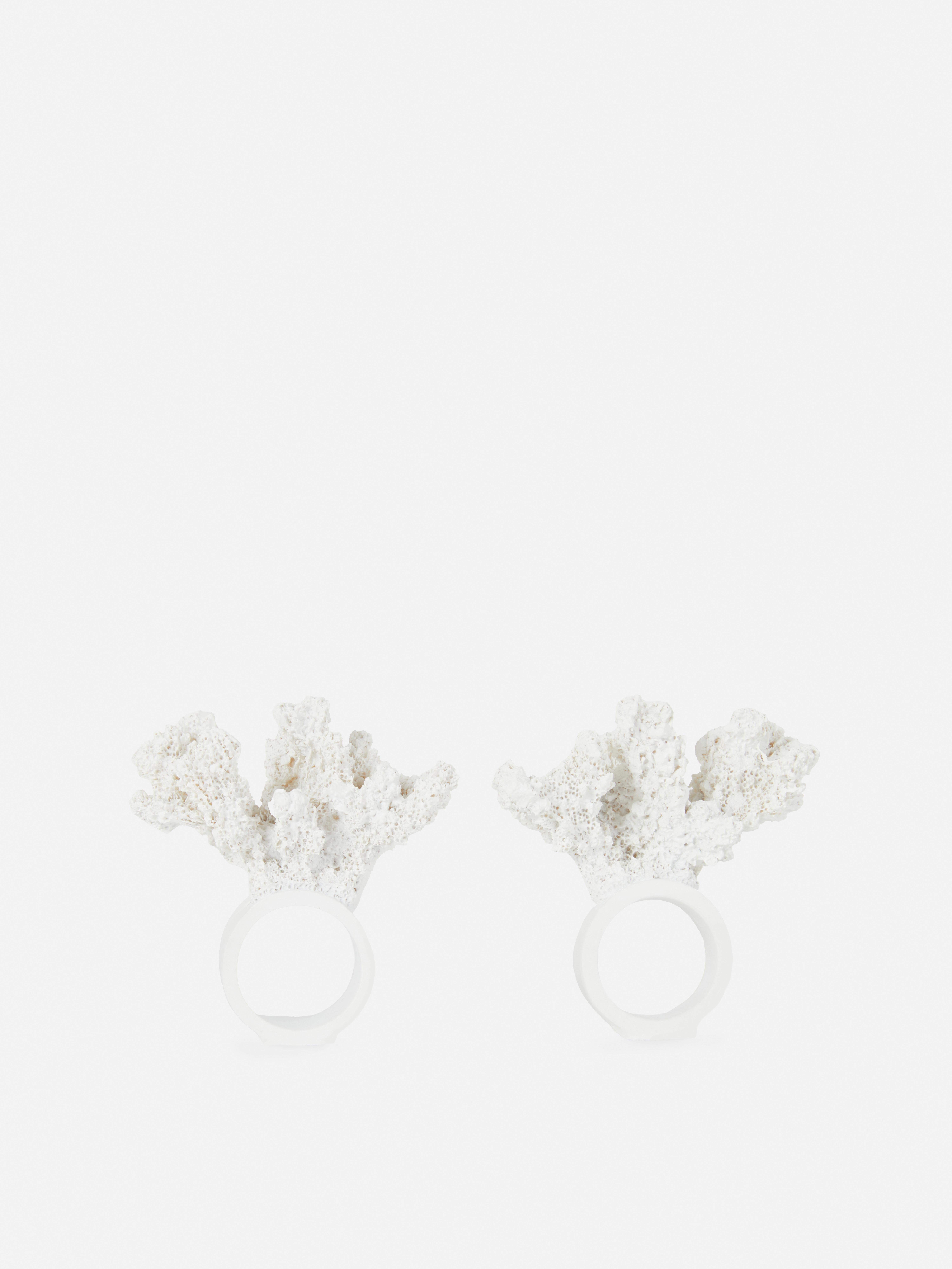 2pk Coral Napkin Rings