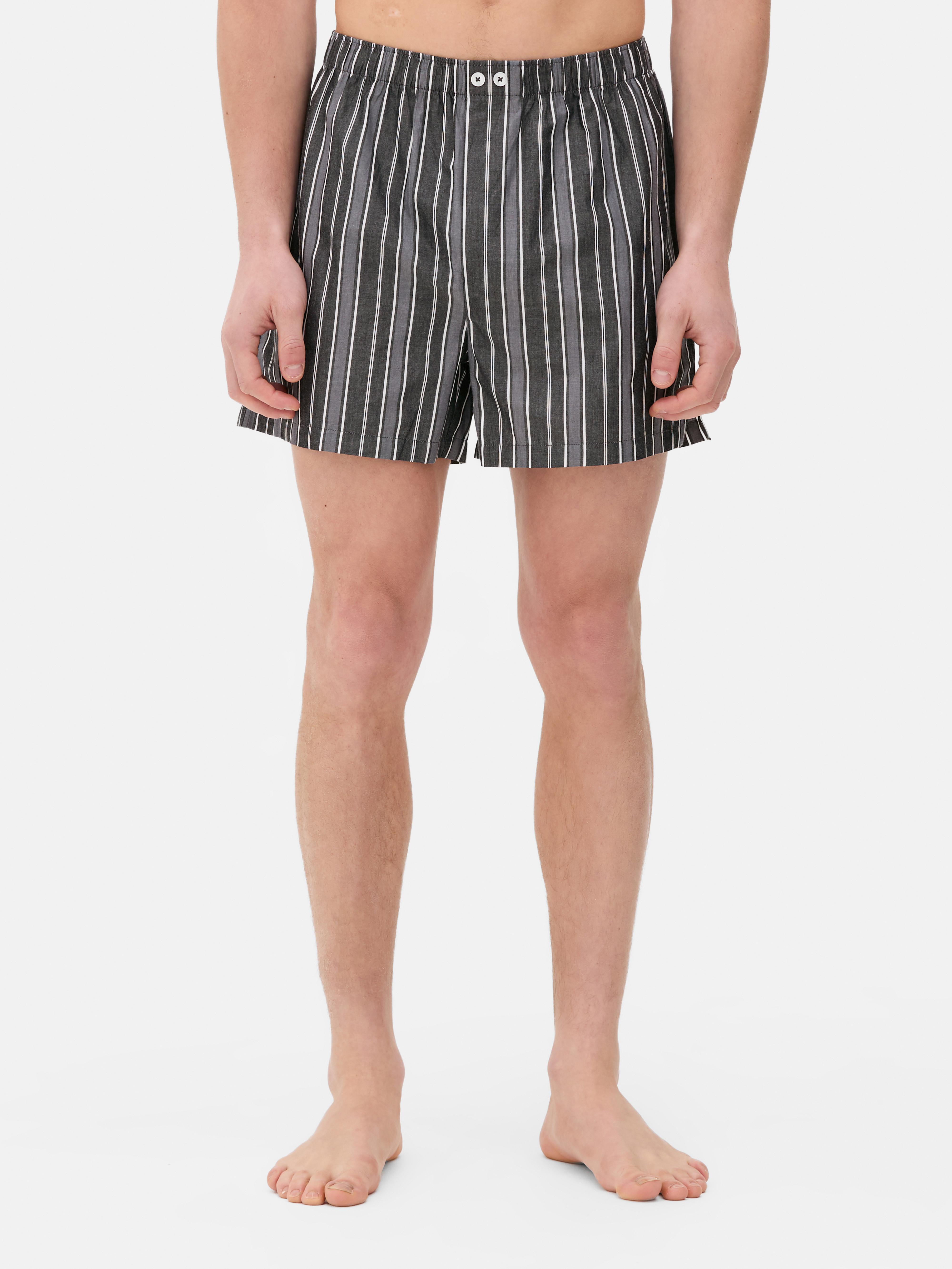 Gestreifte Schlafanzugshorts aus Baumwolle