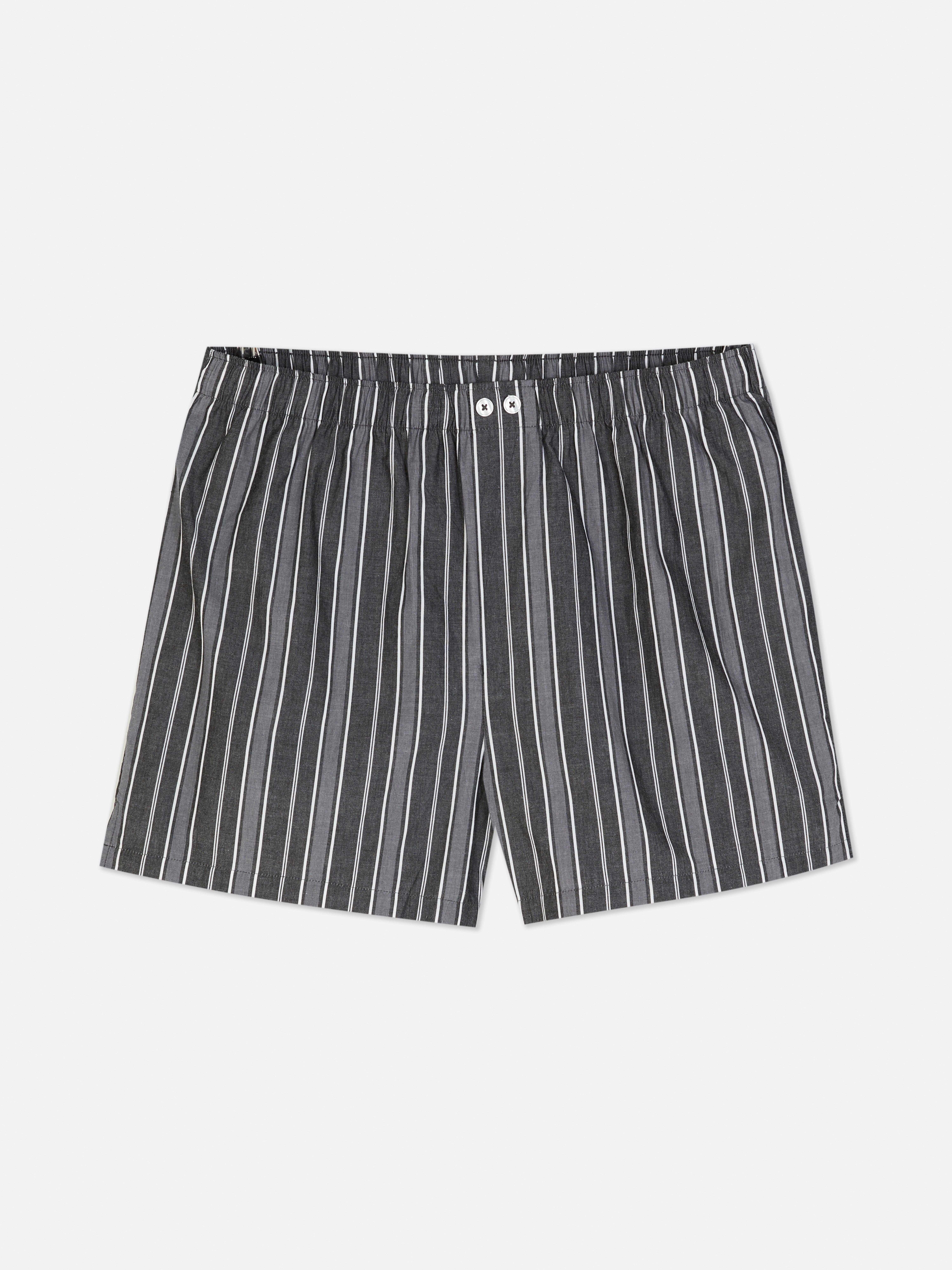 Gestreifte Schlafanzugshorts aus Baumwolle