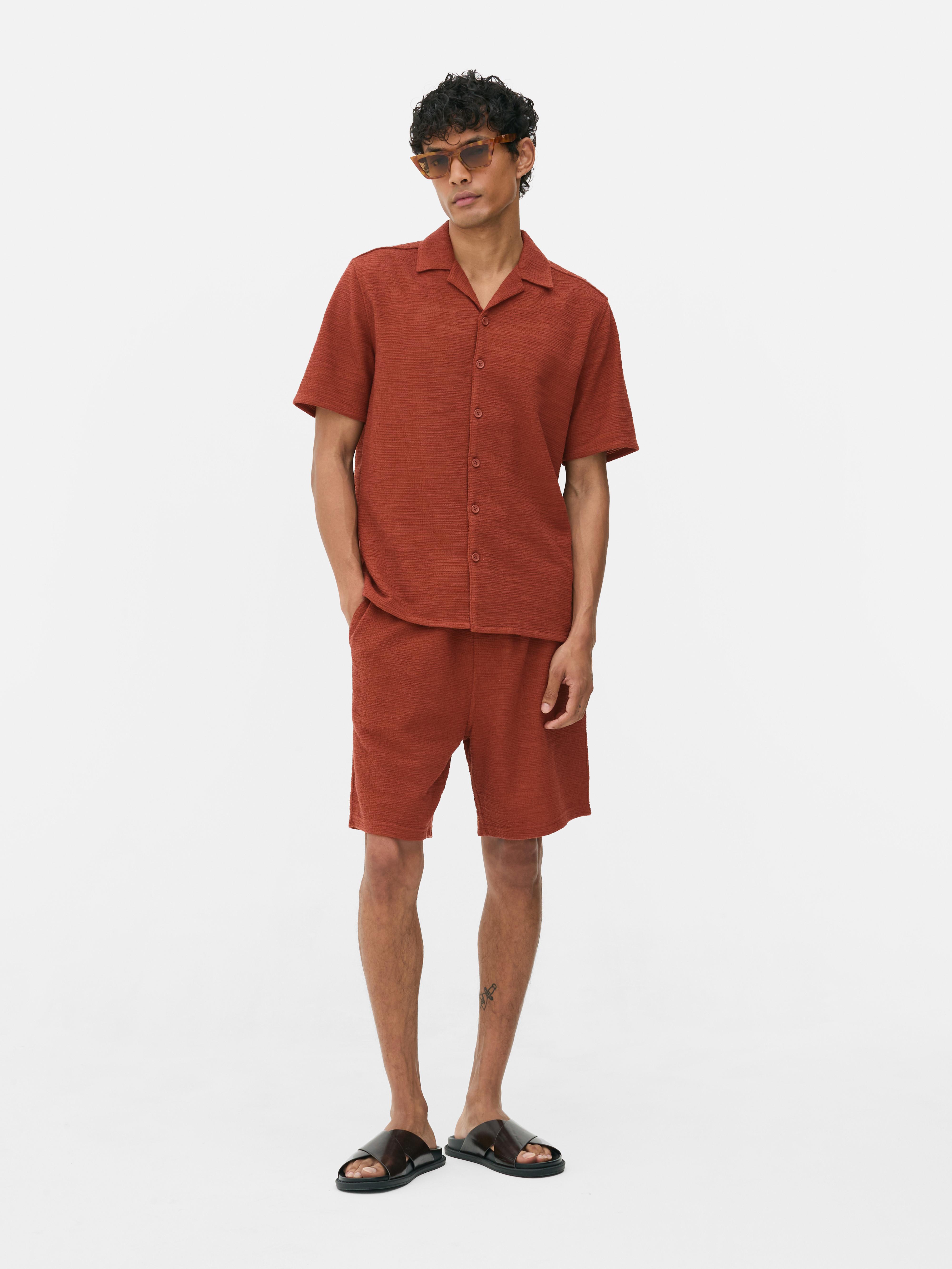 Chemise texturée boutonnée
