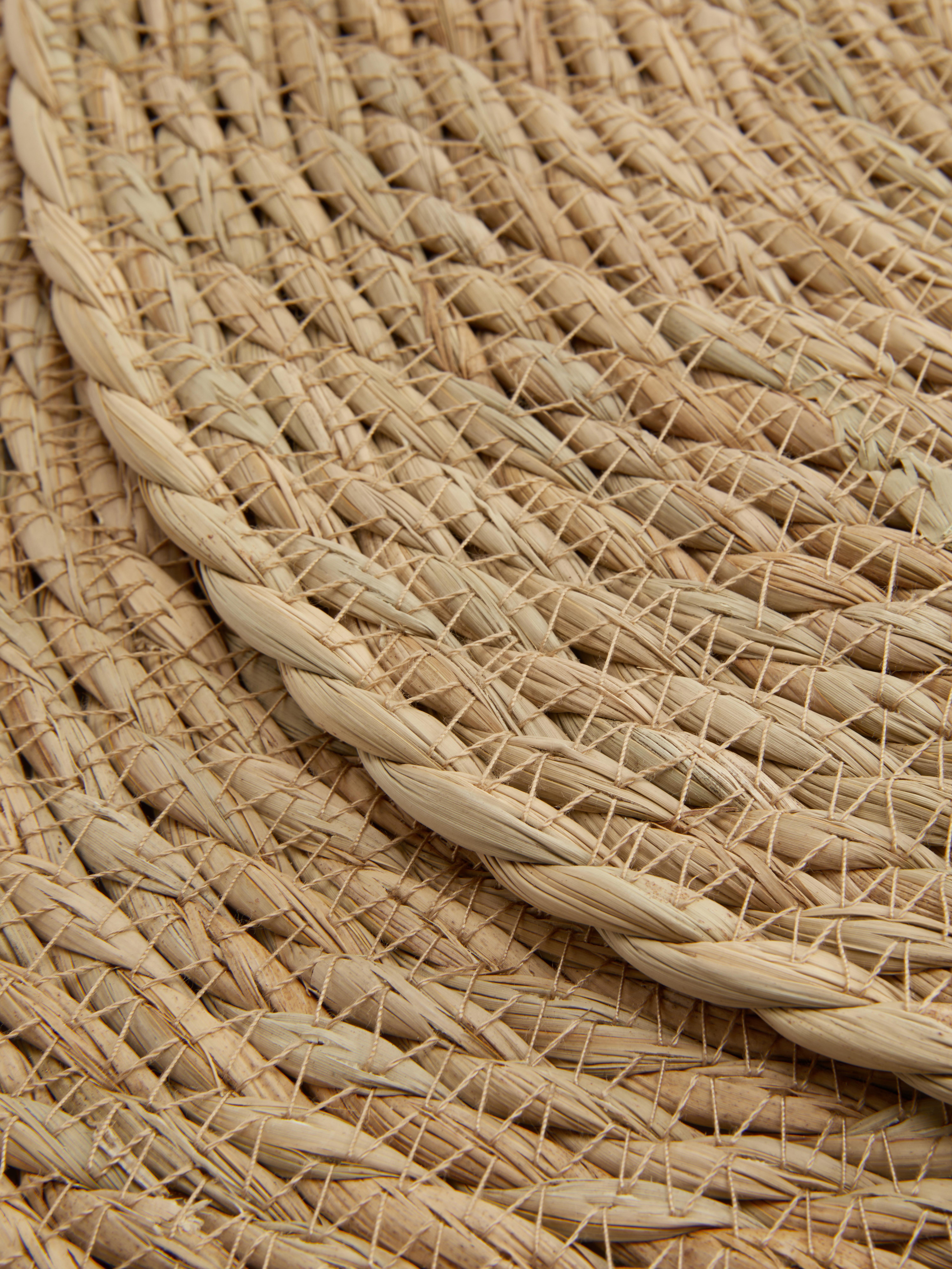 Runde Platzdeckchen aus Rattan, 2er-Pack