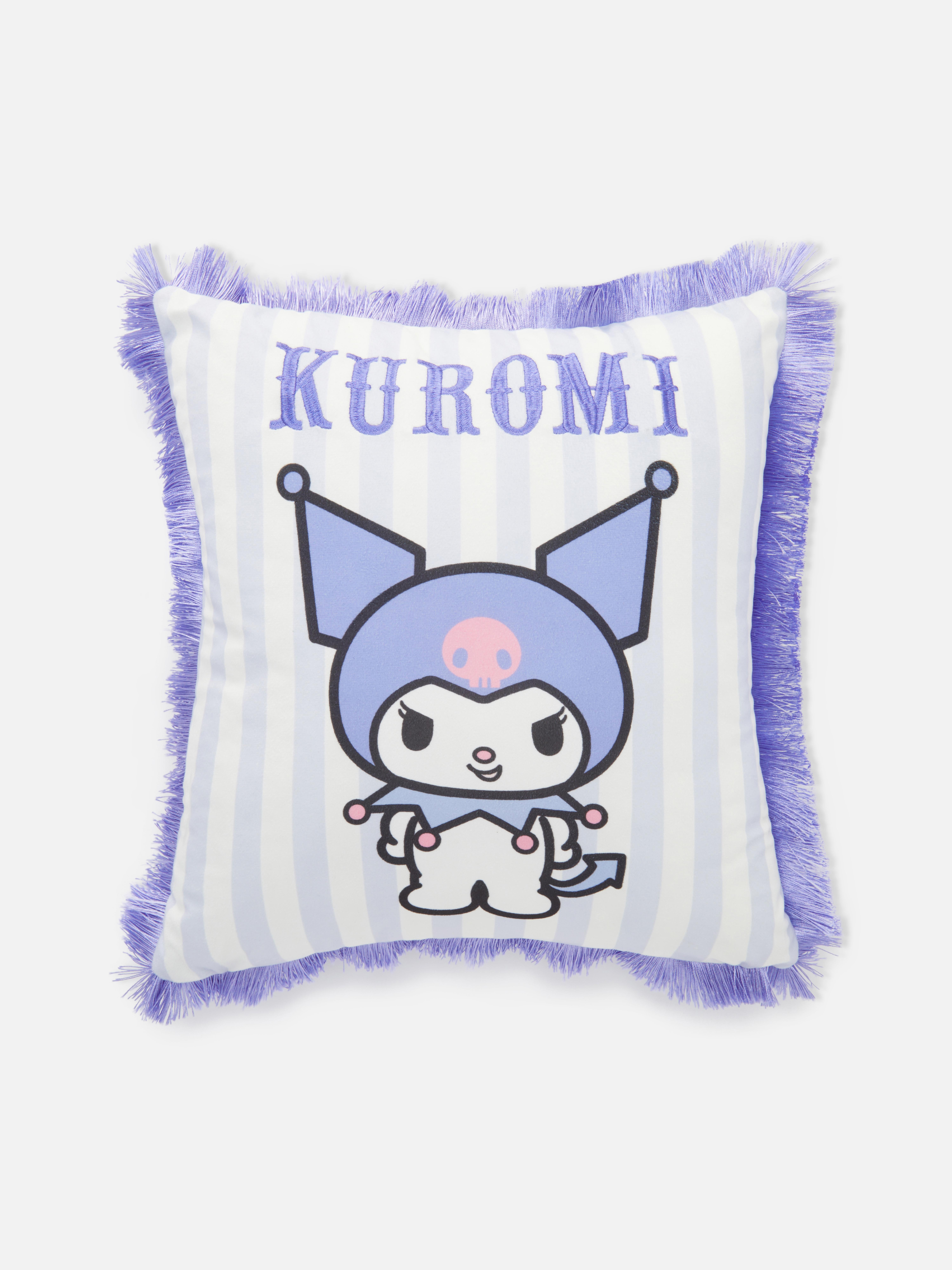 Poduszka z frędzlami i motywem Kuromi z Hello Kitty