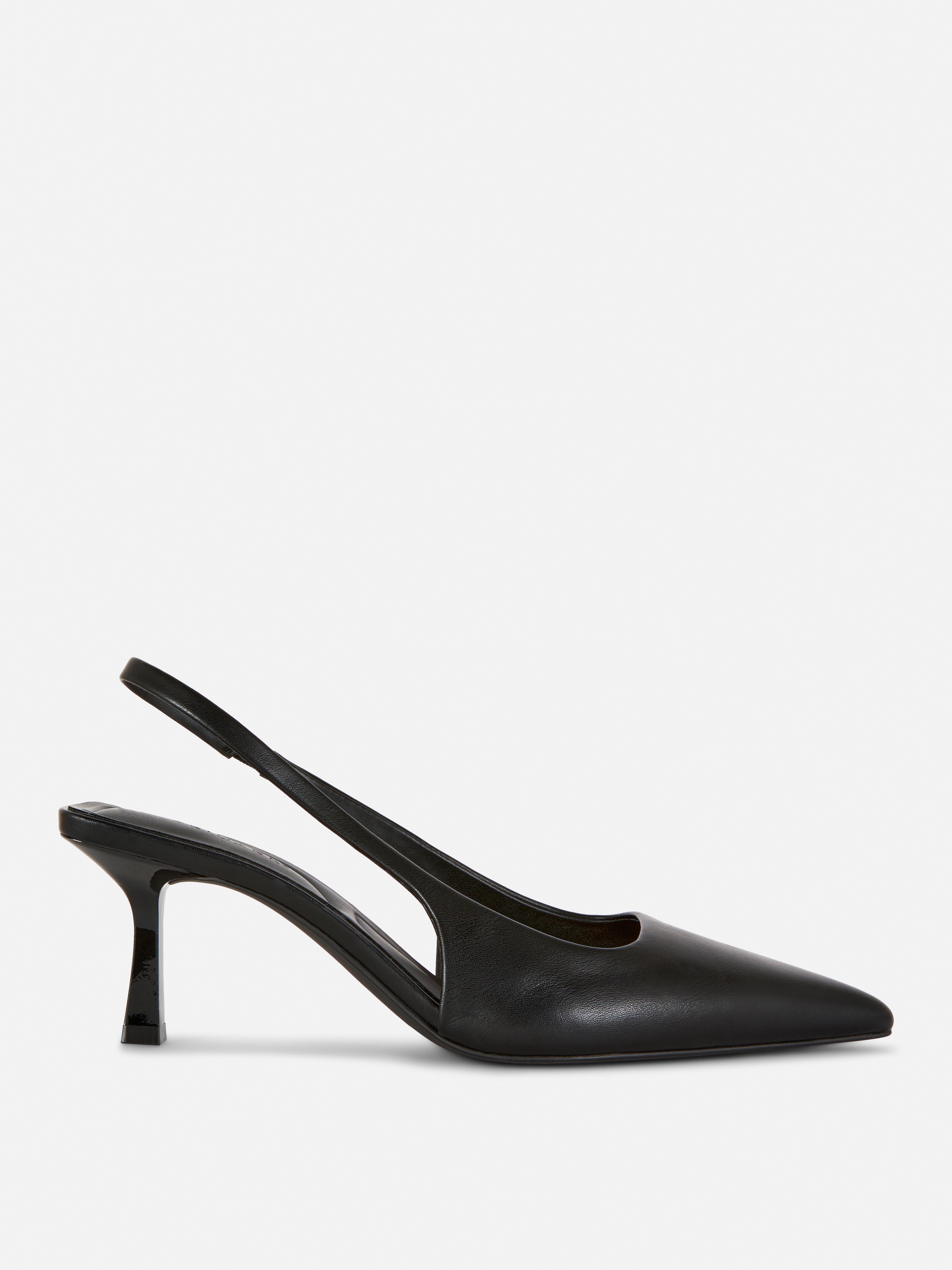 Slingback-pumps van imitatielakleer