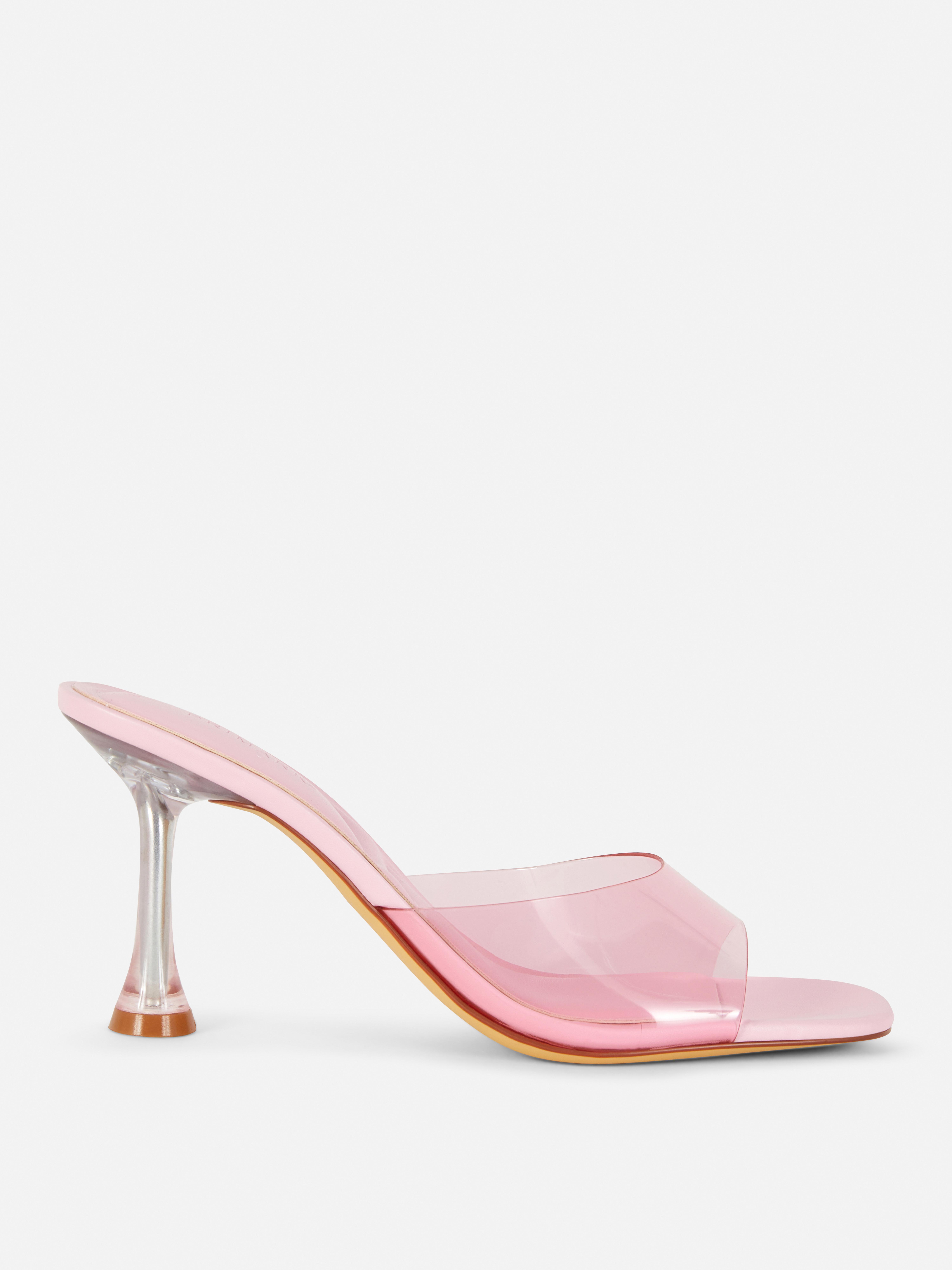Zapatos sin talón de tacón transparentes