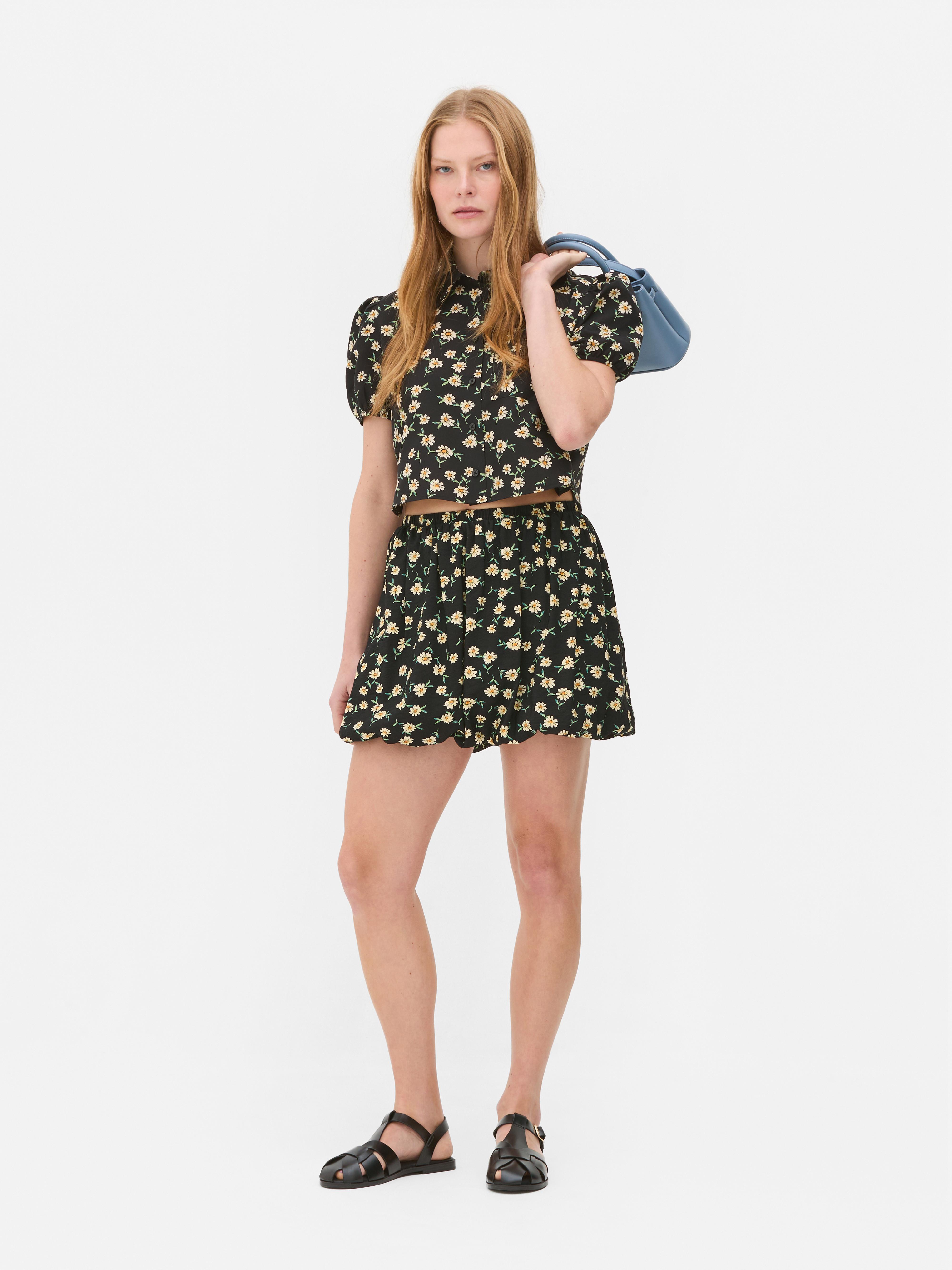 Mini-ballonrok met print