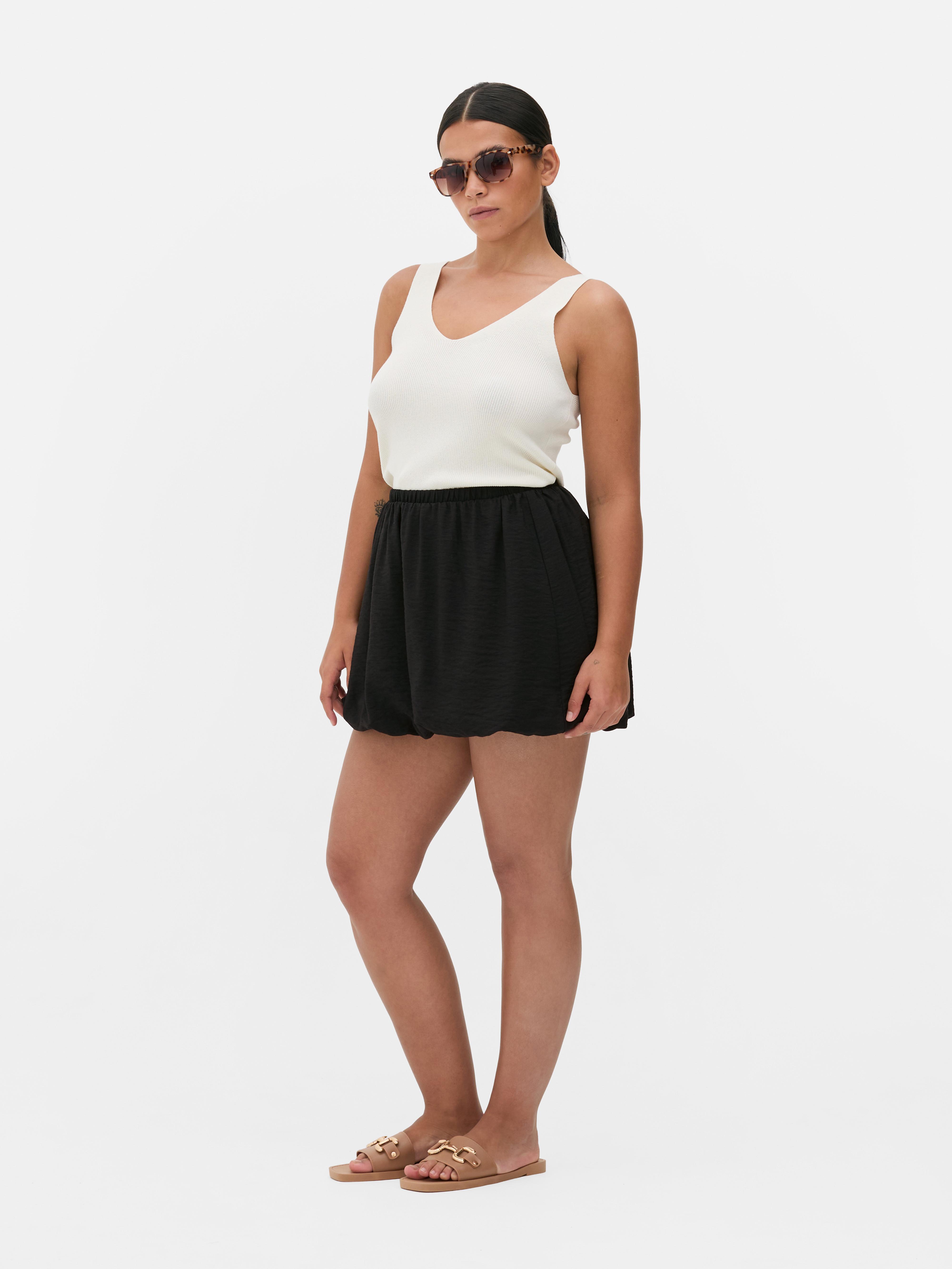 Printed Puffball Mini Skirt