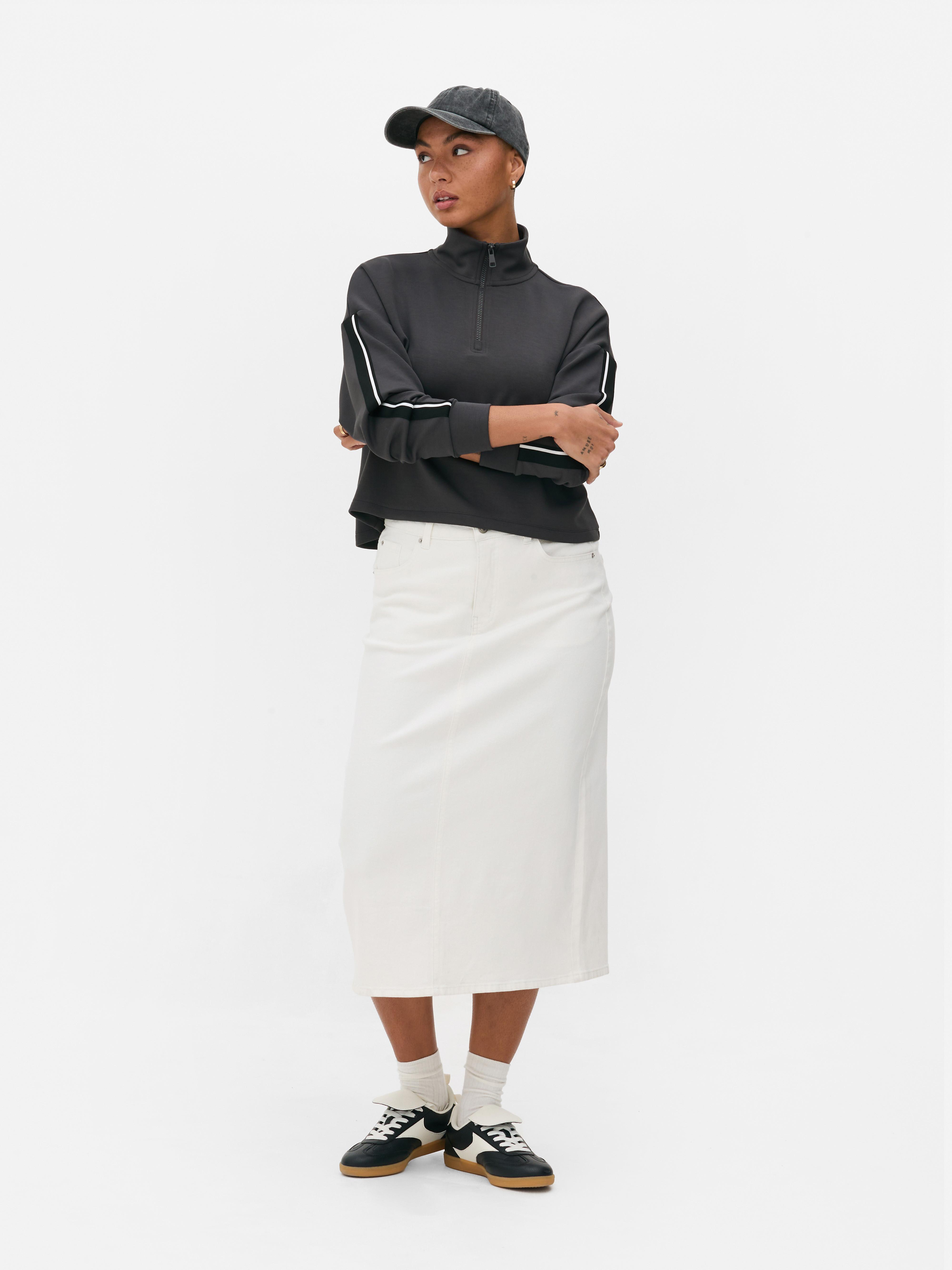 Cropped Half-Zip Sports Top