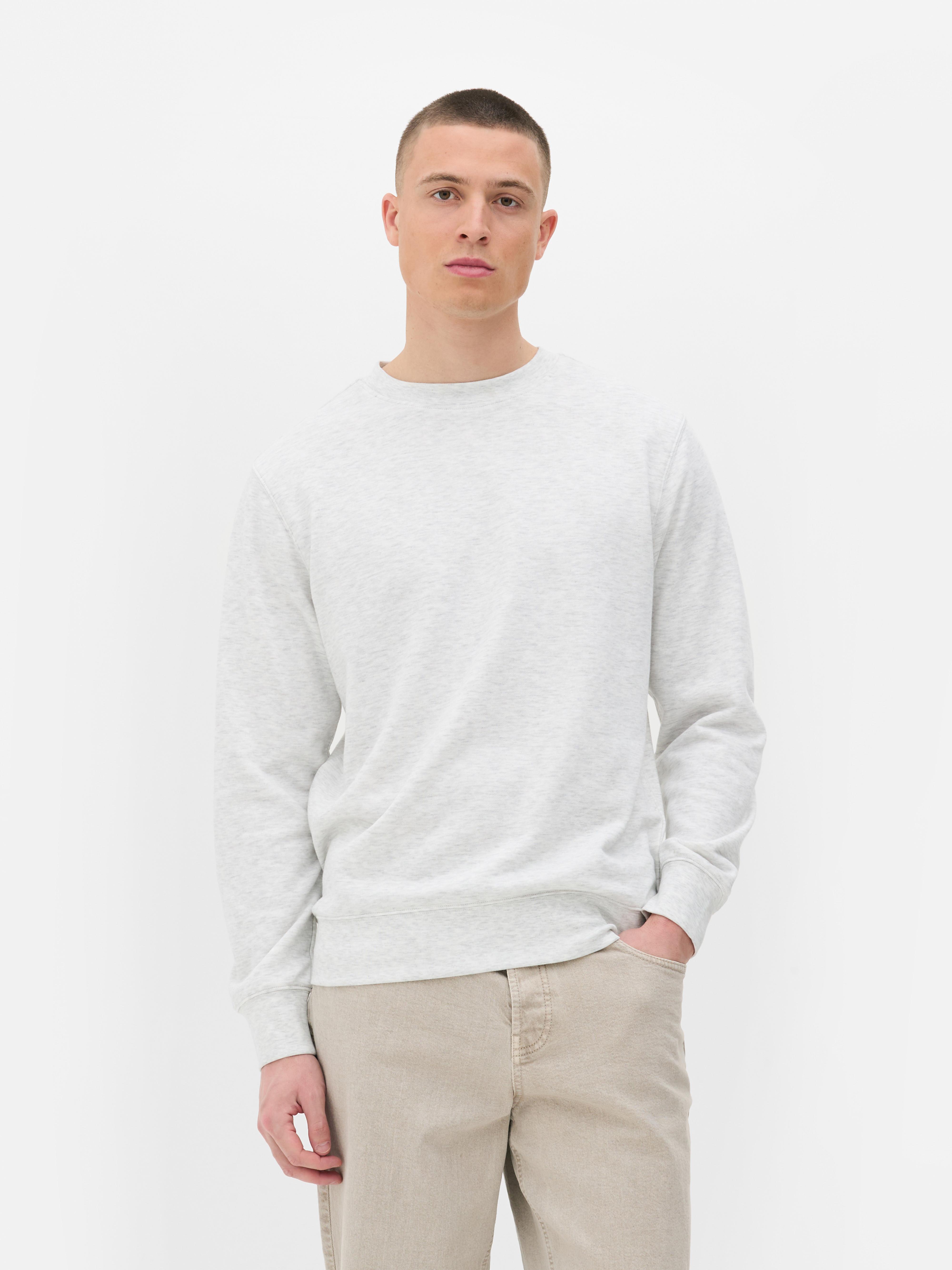 Basic sweatshirt met ronde hals