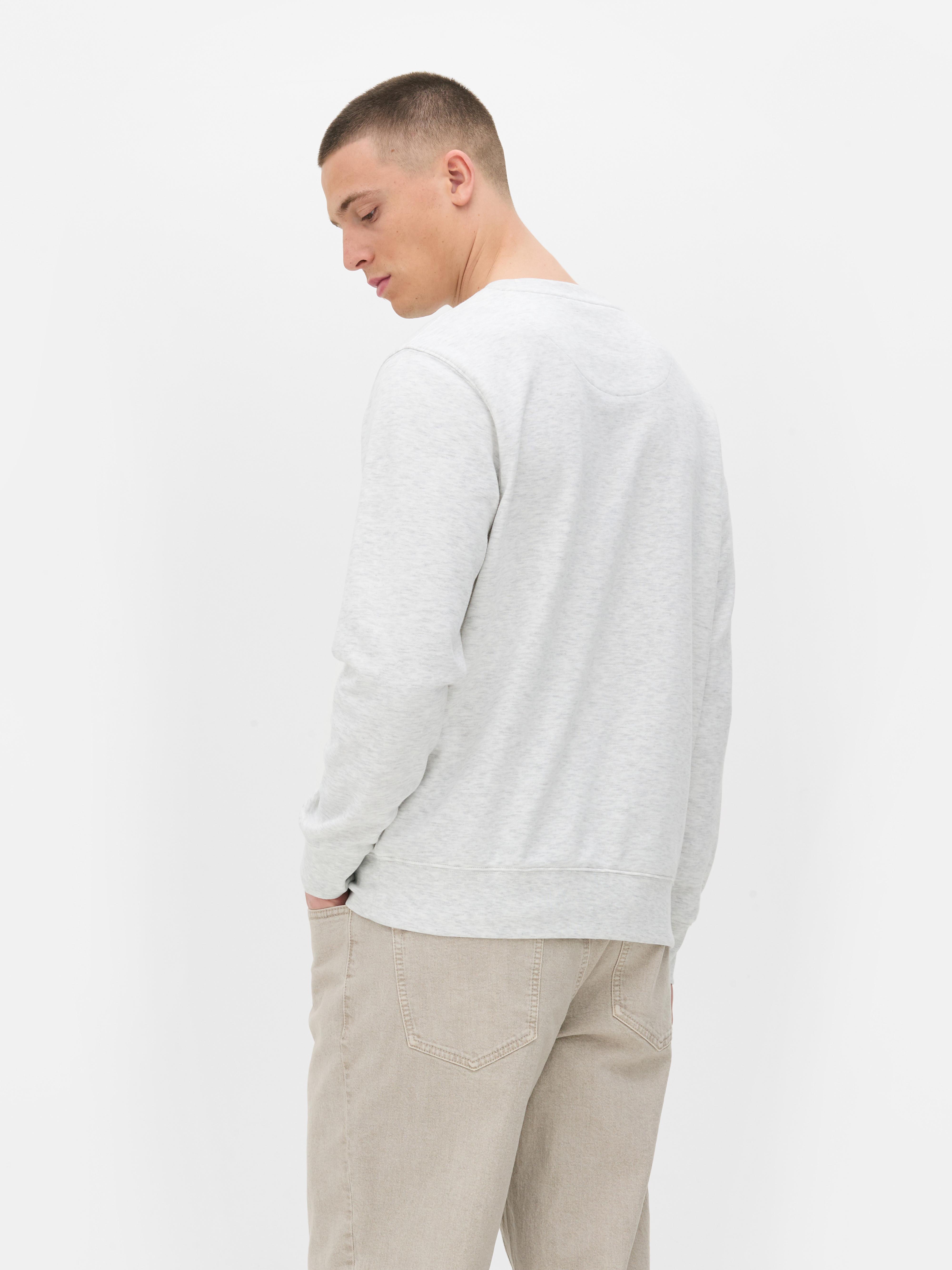 Basic sweatshirt met ronde hals