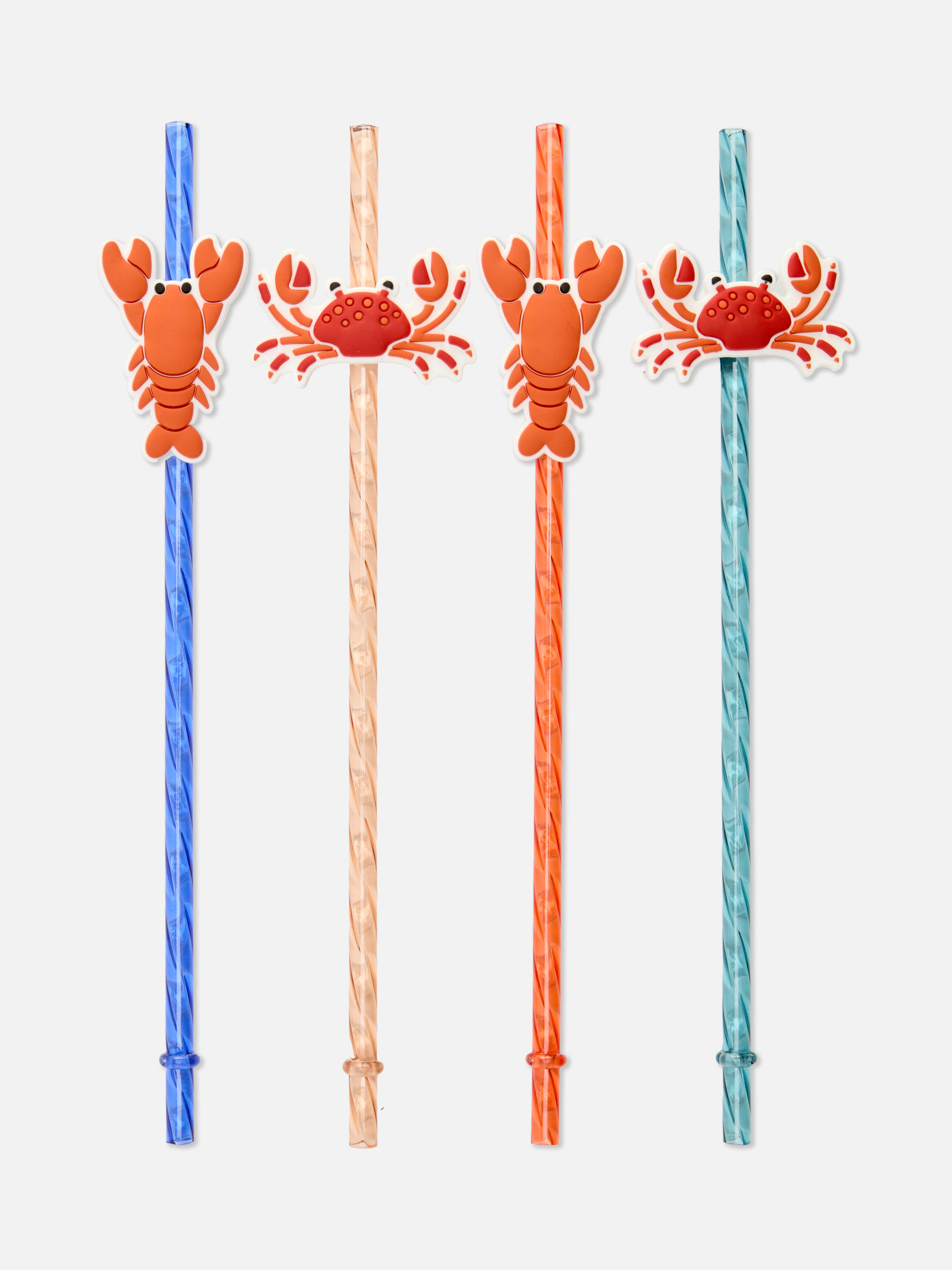 4pk Sea Creature Straws