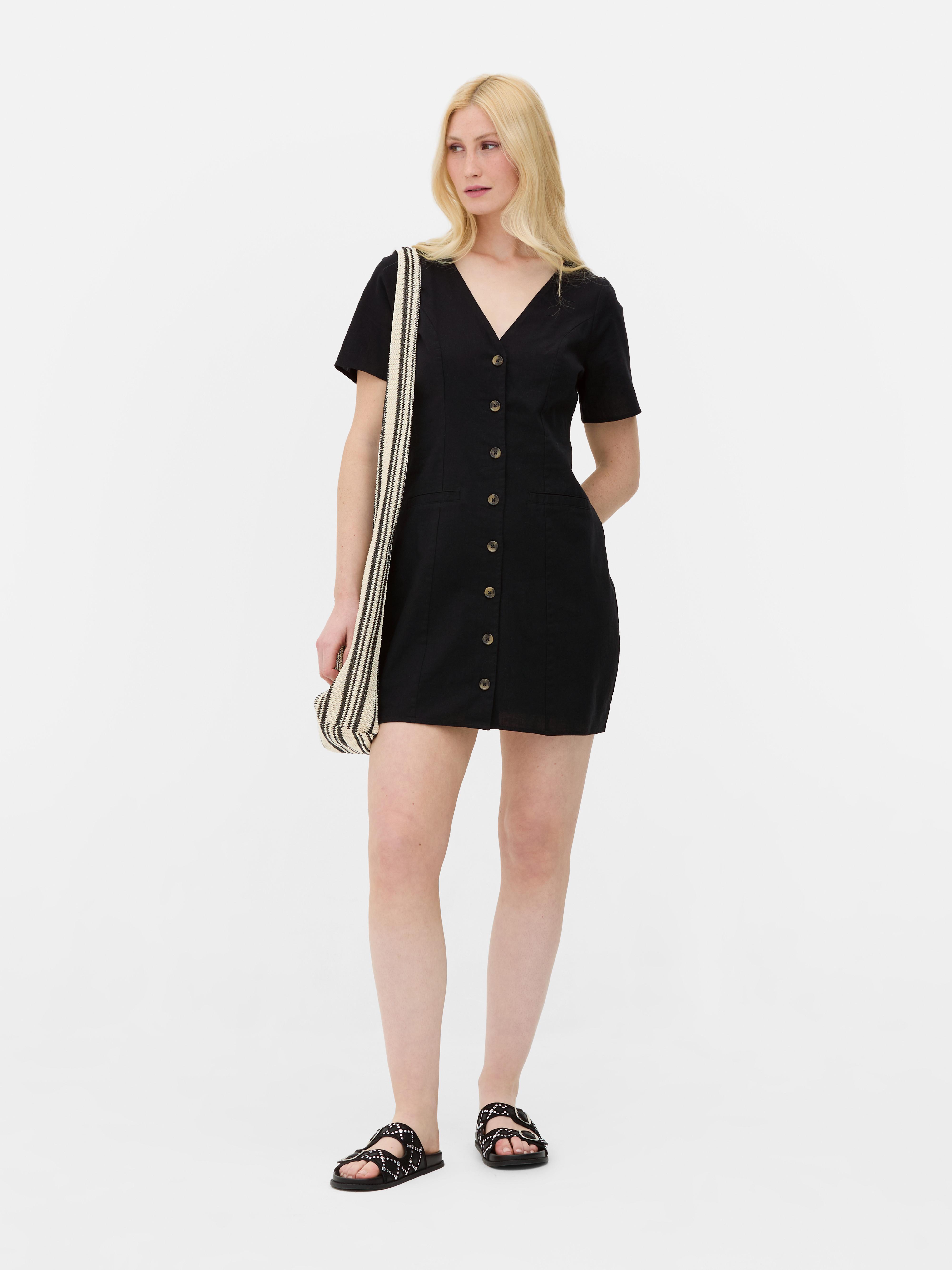 Button Though Mini Dress
