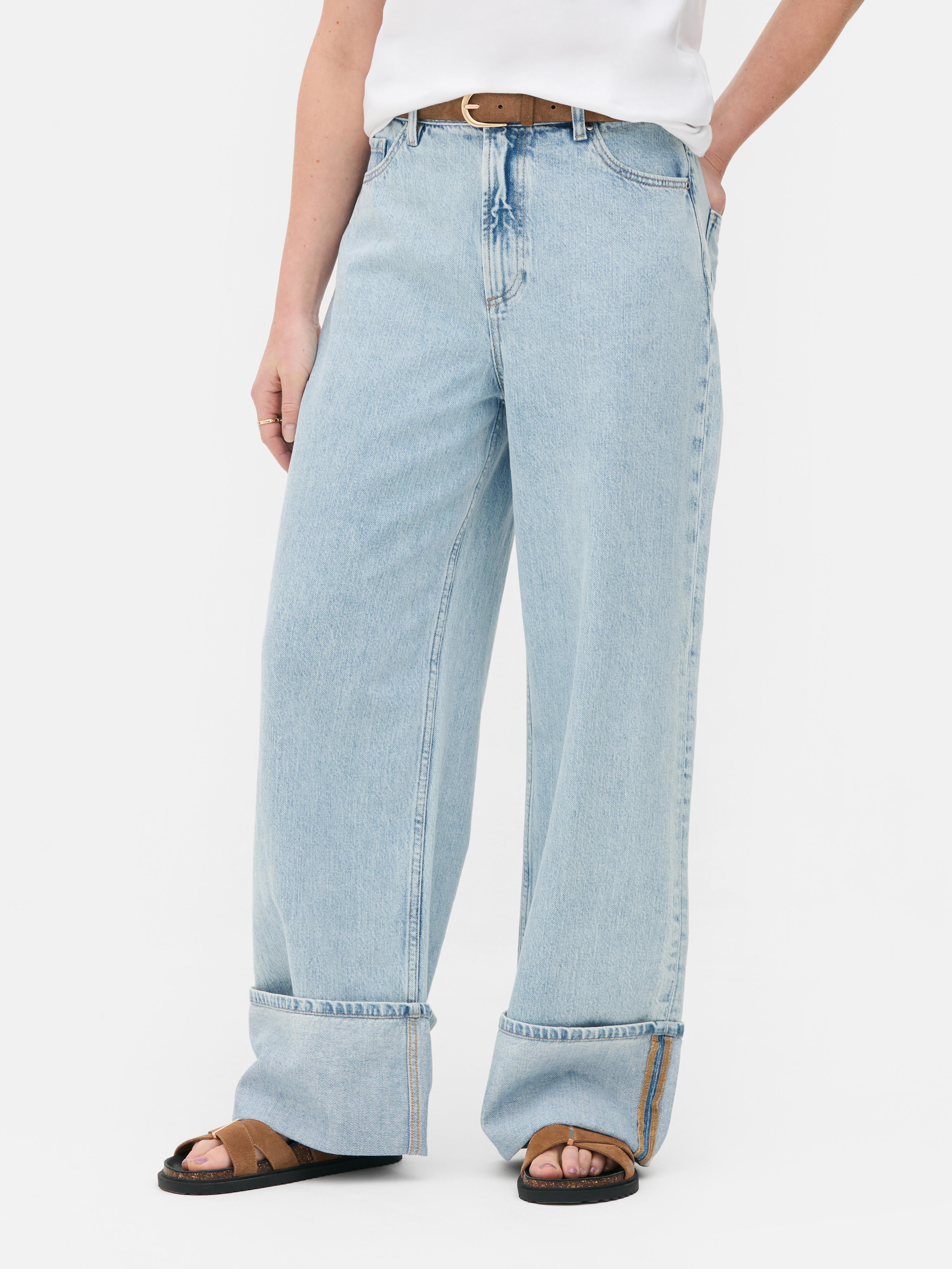 Jeans met omgeslagen pijpen The Edit