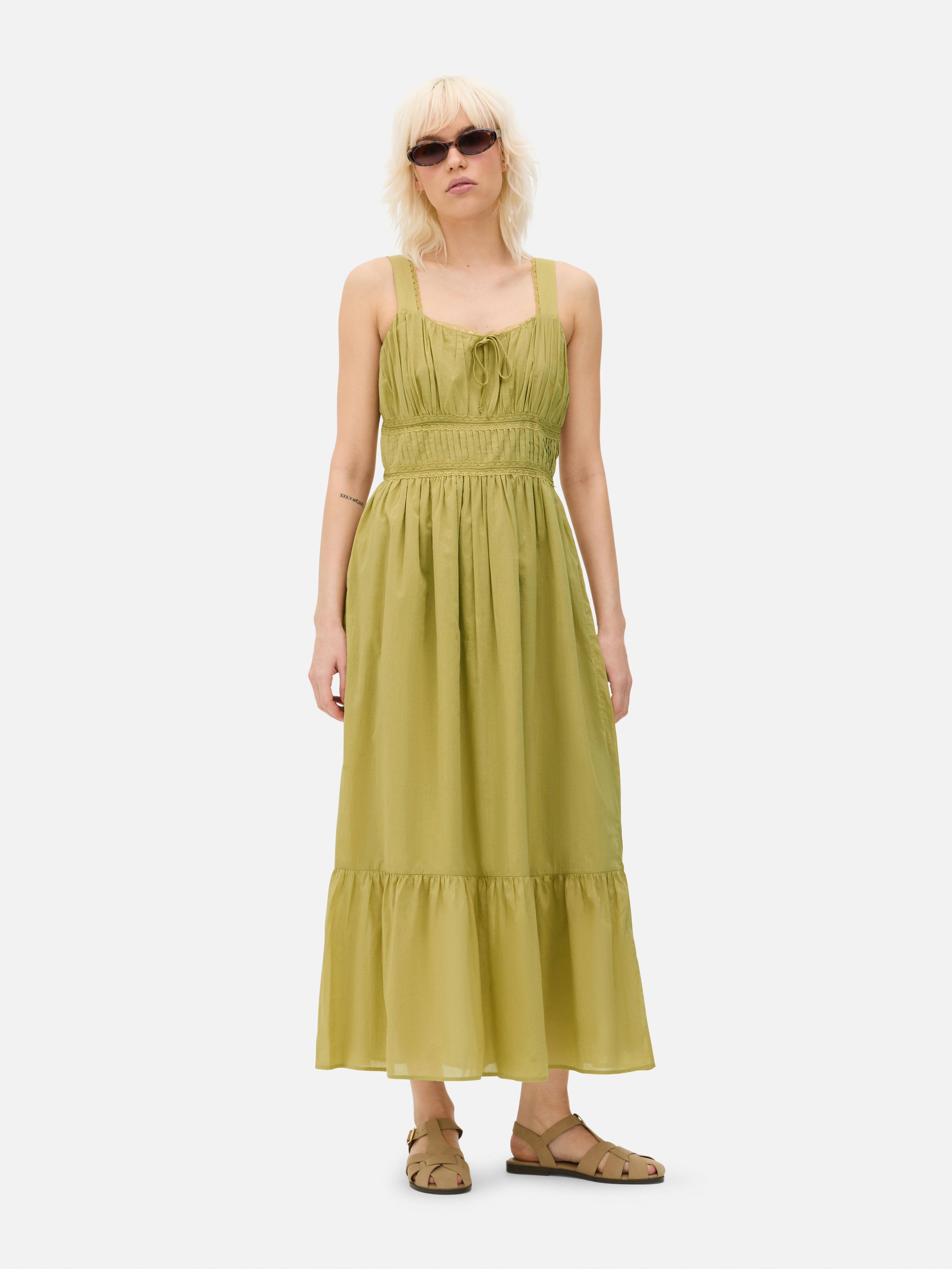 Robe mi-longue champêtre
