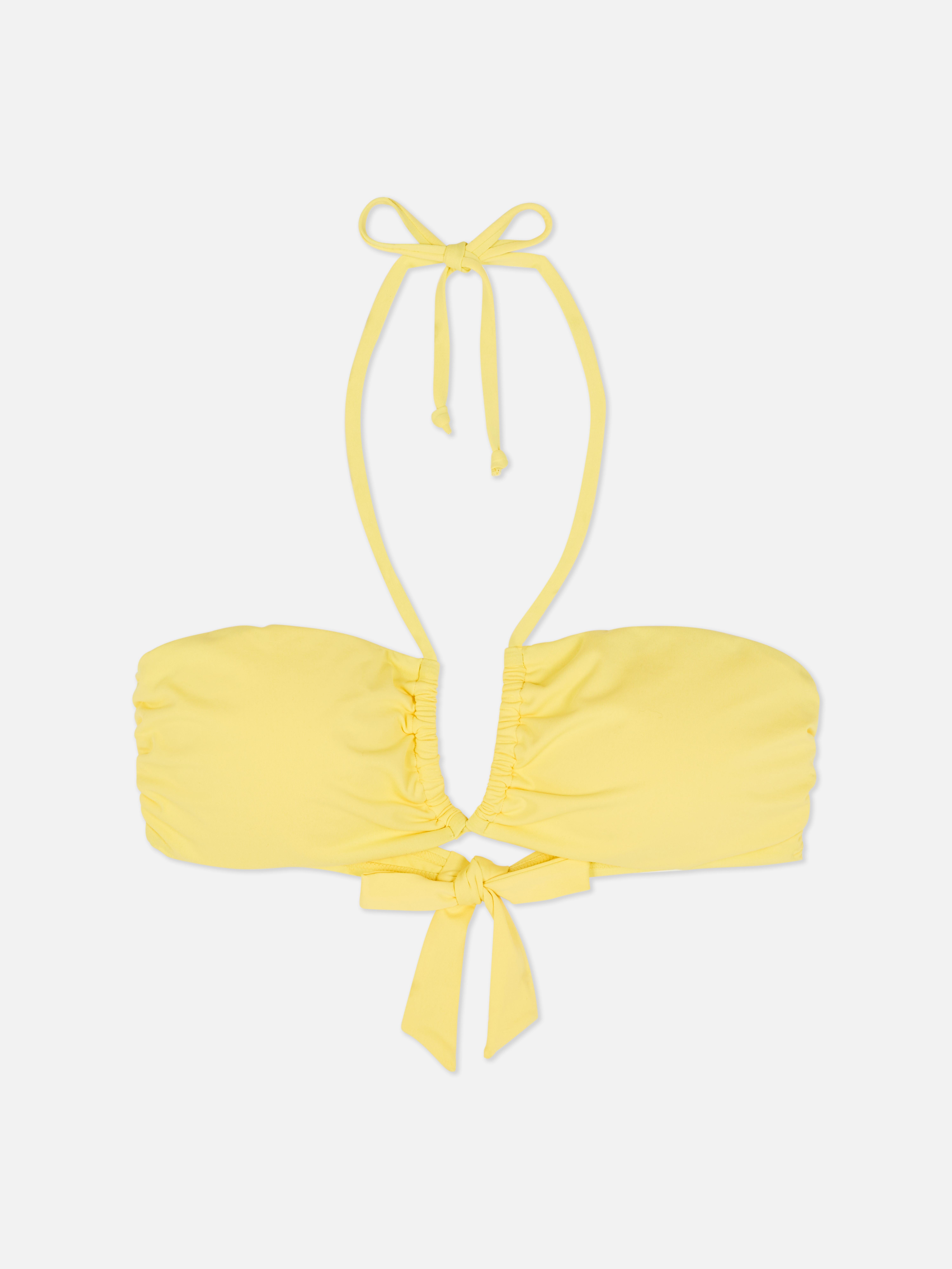Bandeau fazonú, megkötős bikinifelső