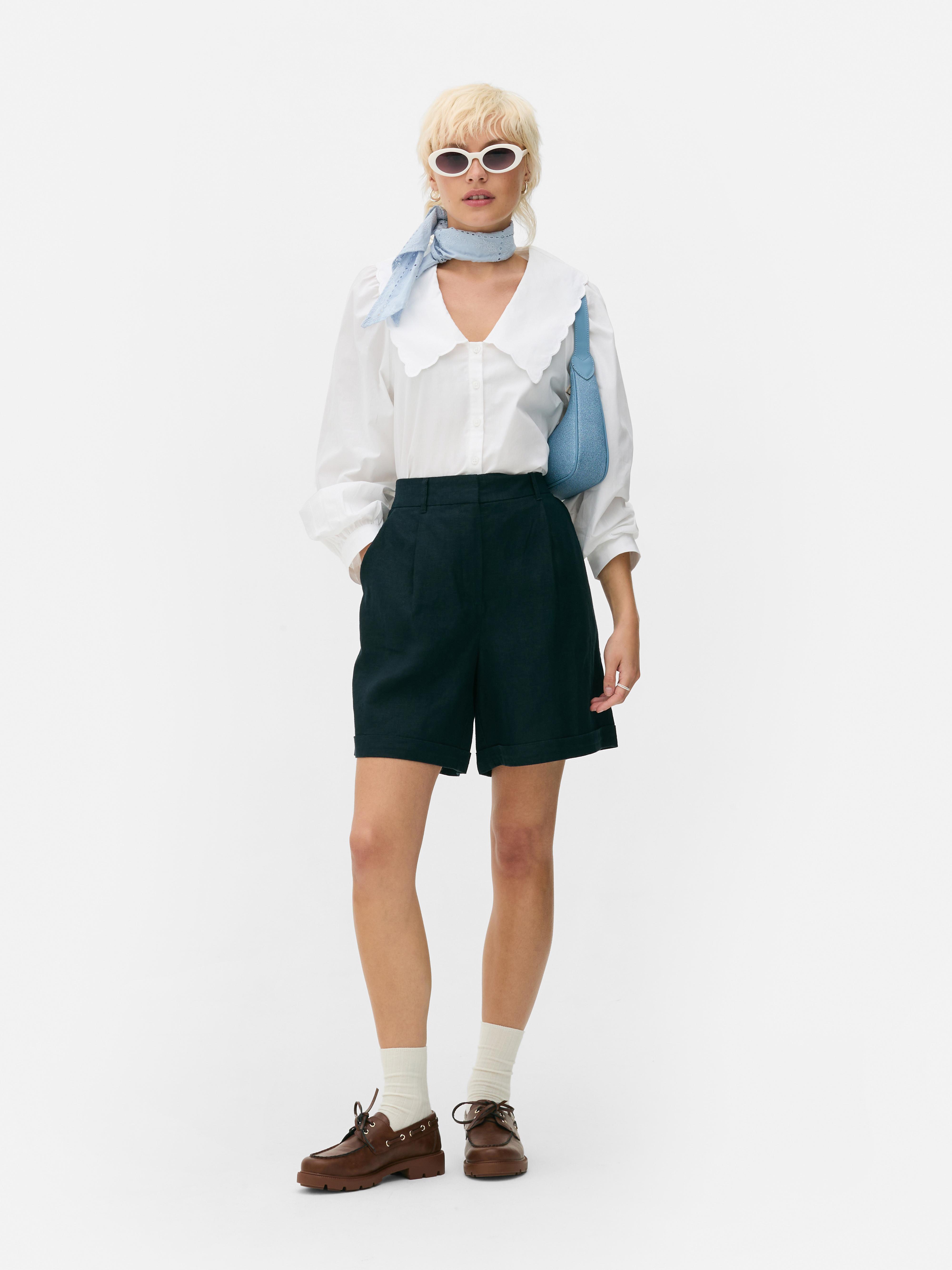 „Paula Echevarría“ Bluse mit Bogenkante