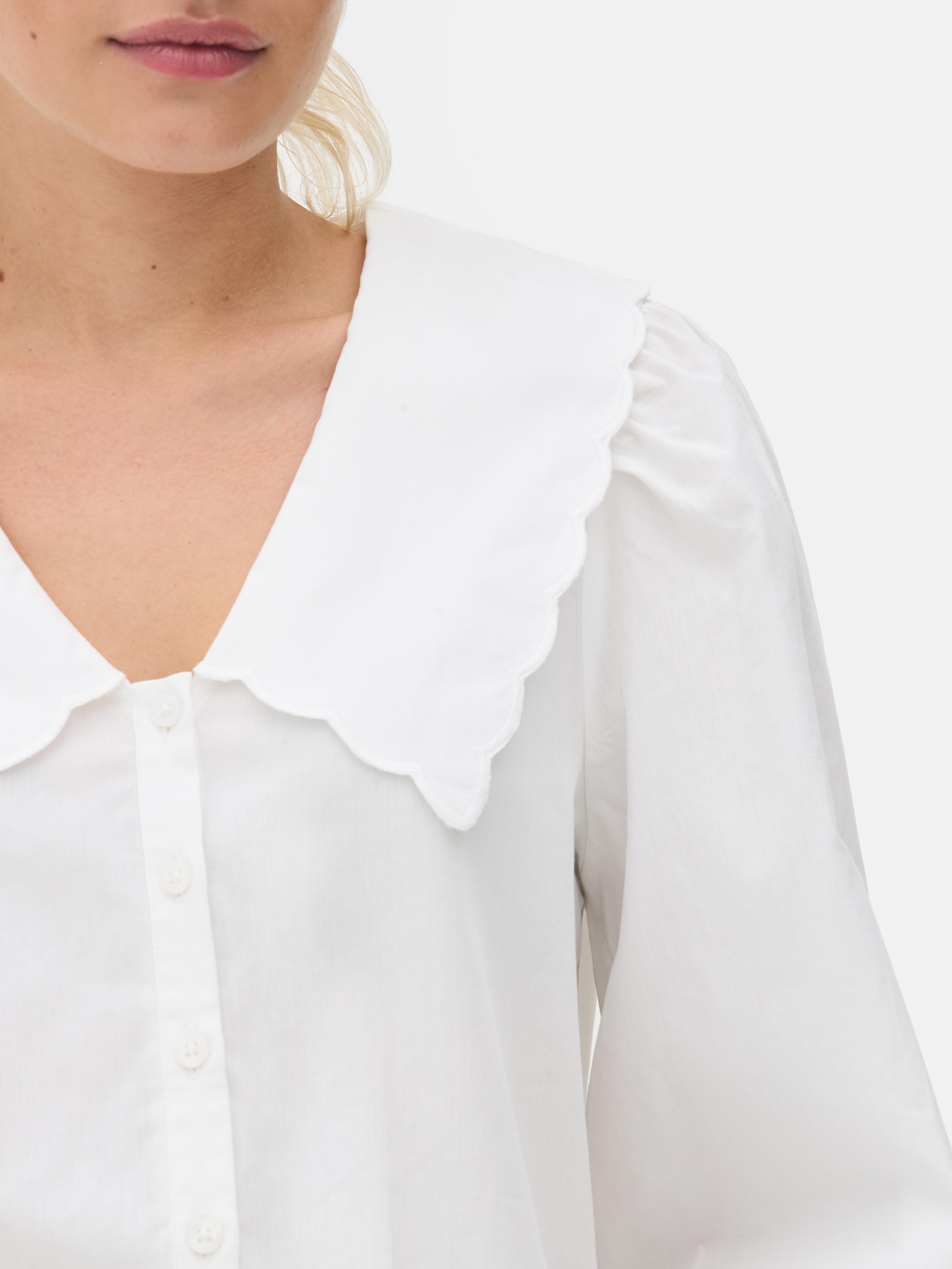 White/Blush Scalloped Collar Set White/Blush Scalloped Collar Set