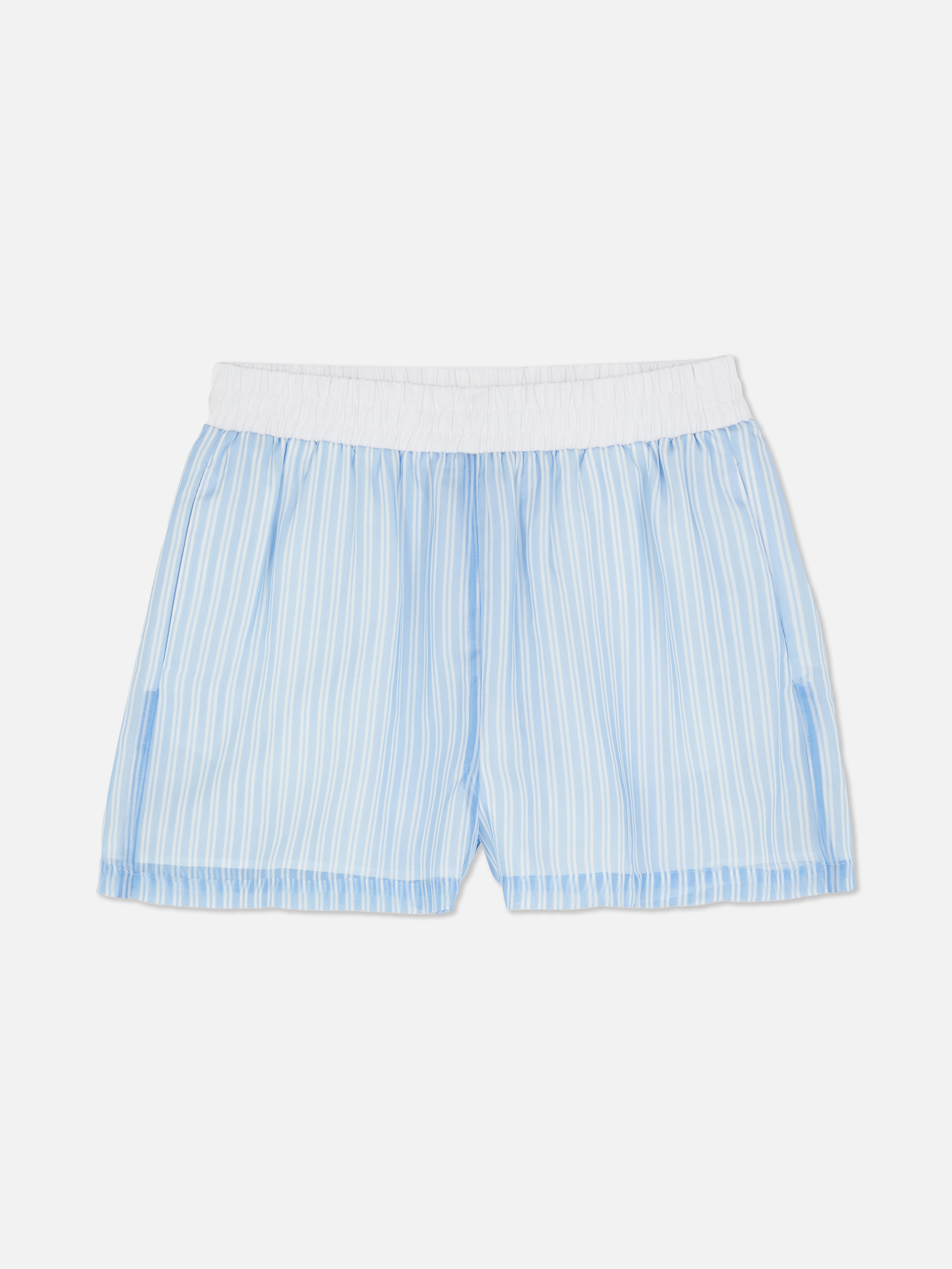Rita Ora Sheer Striped Shorts