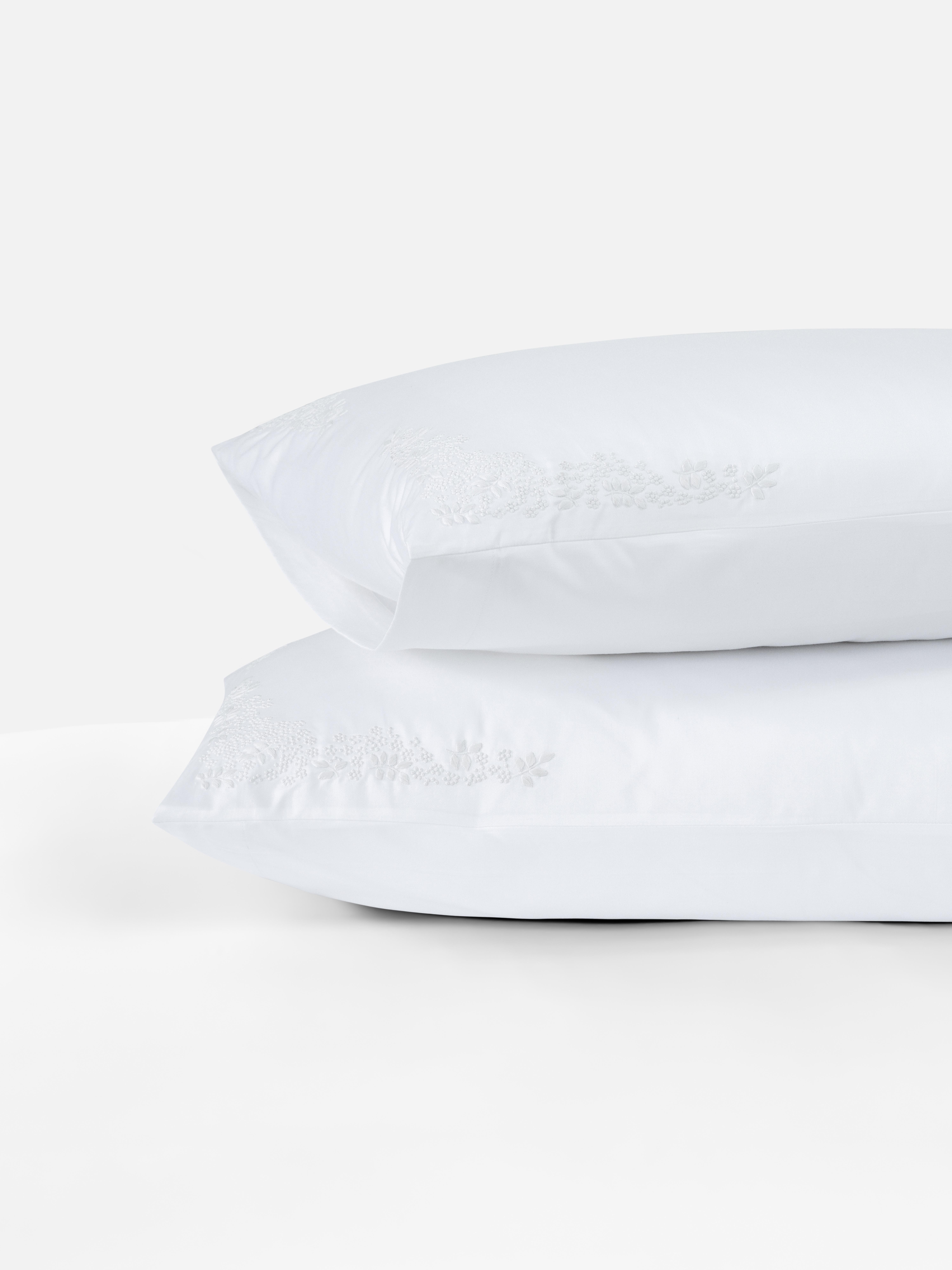 2pk The Edit 500 Thread Count Embroidered Pillowcases