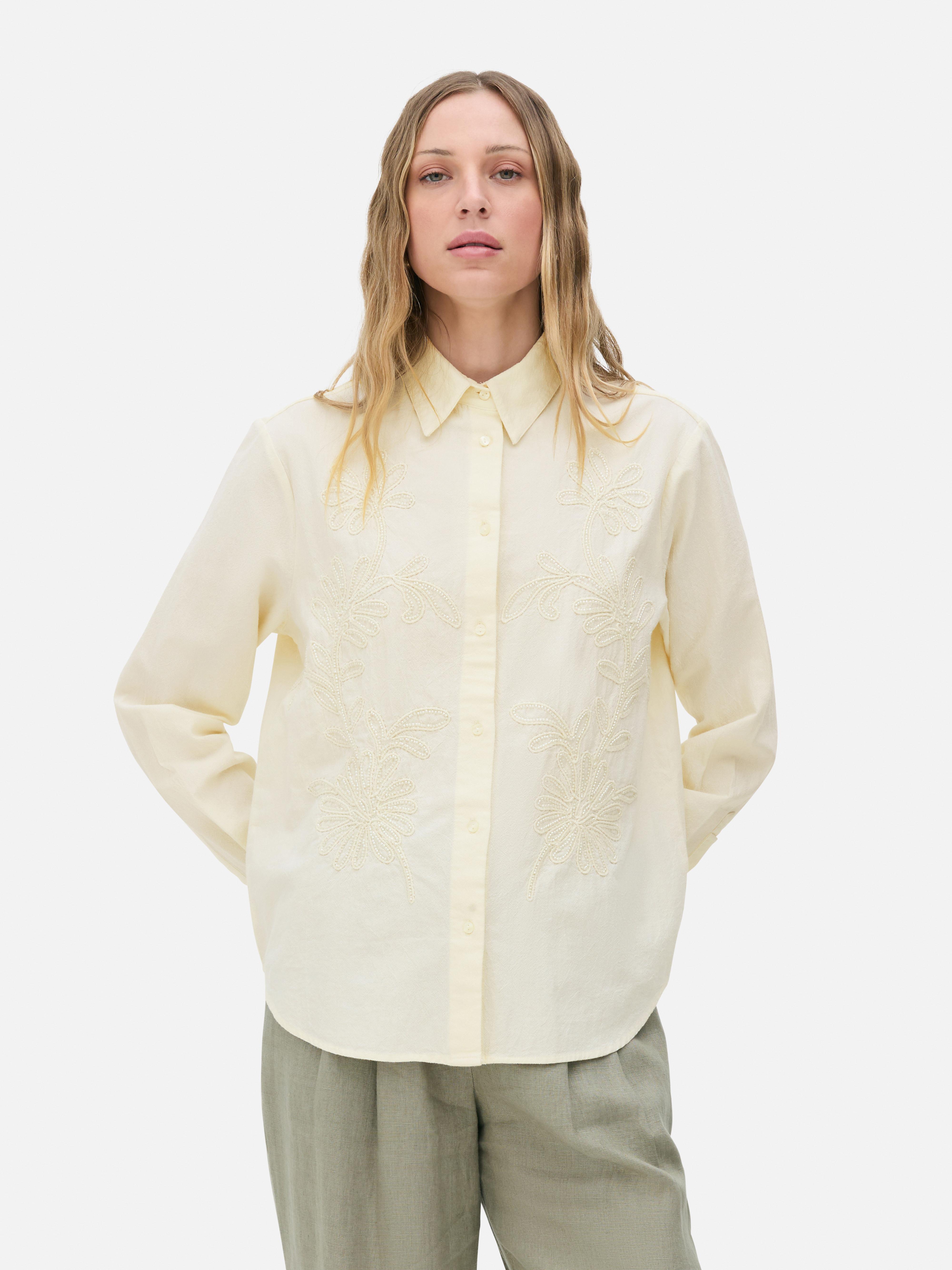 Chemise brodée de perles The Edit