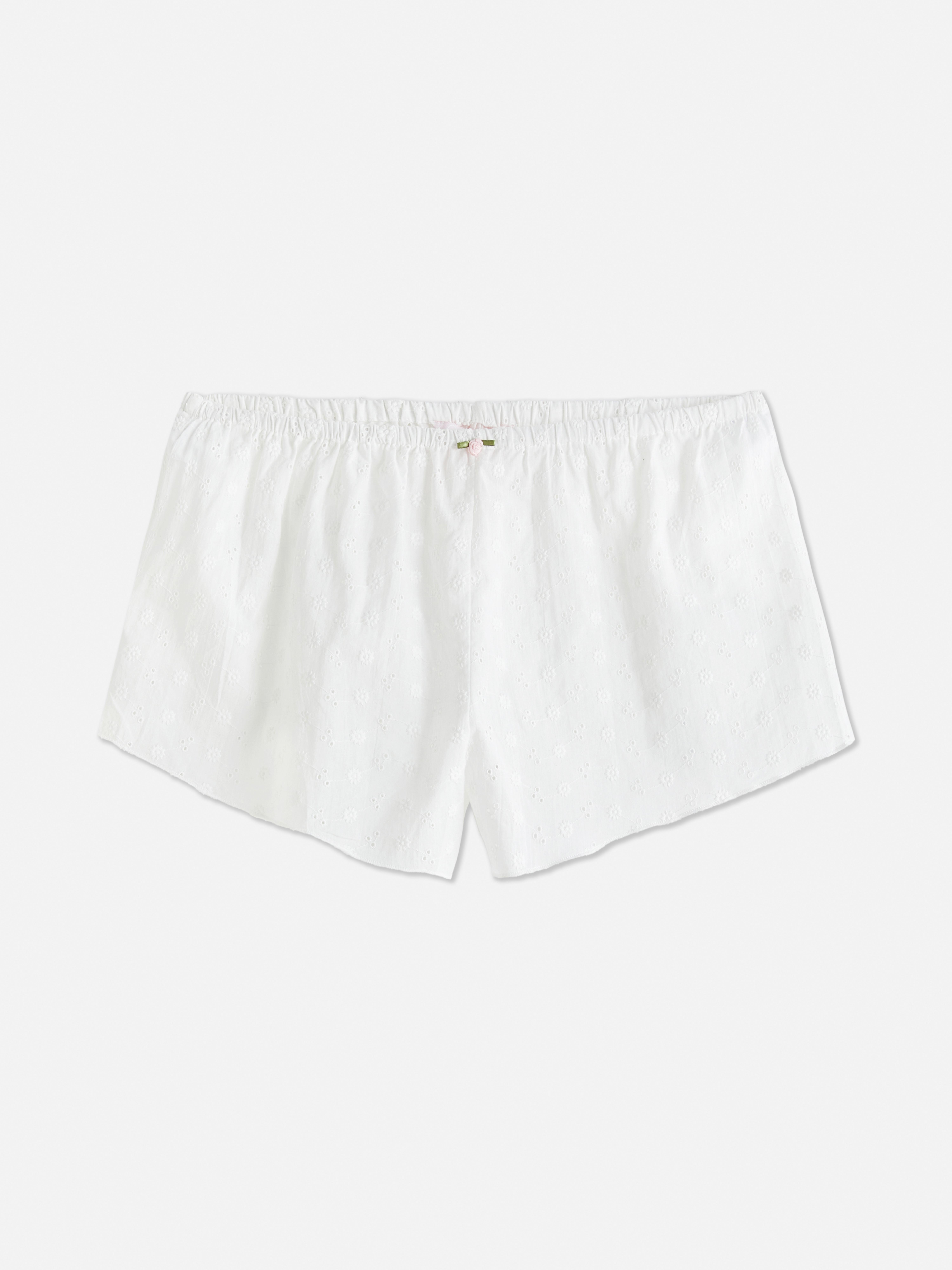Calções pijama bordado