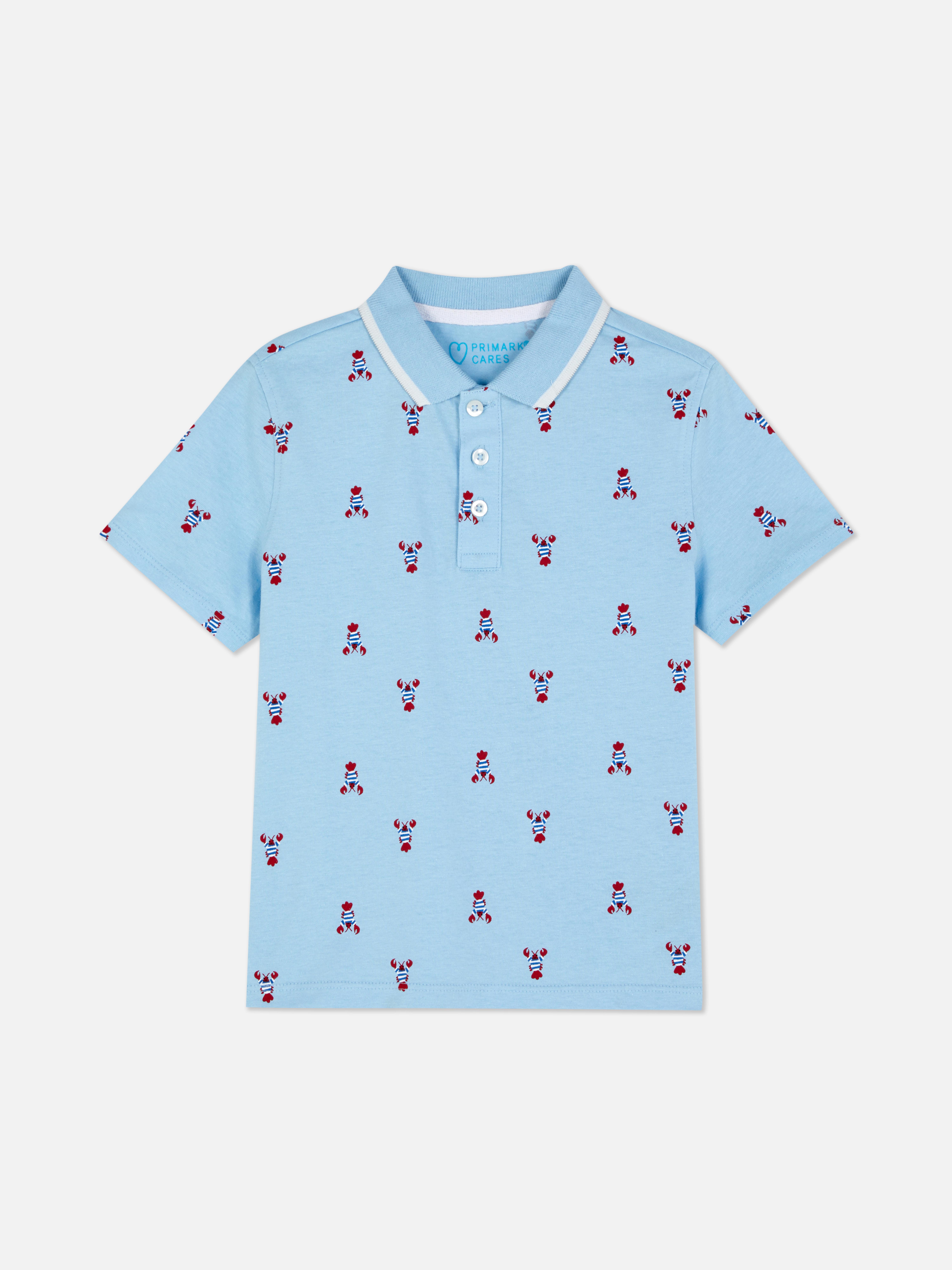 Tricou polo cu imprimeu cu homari