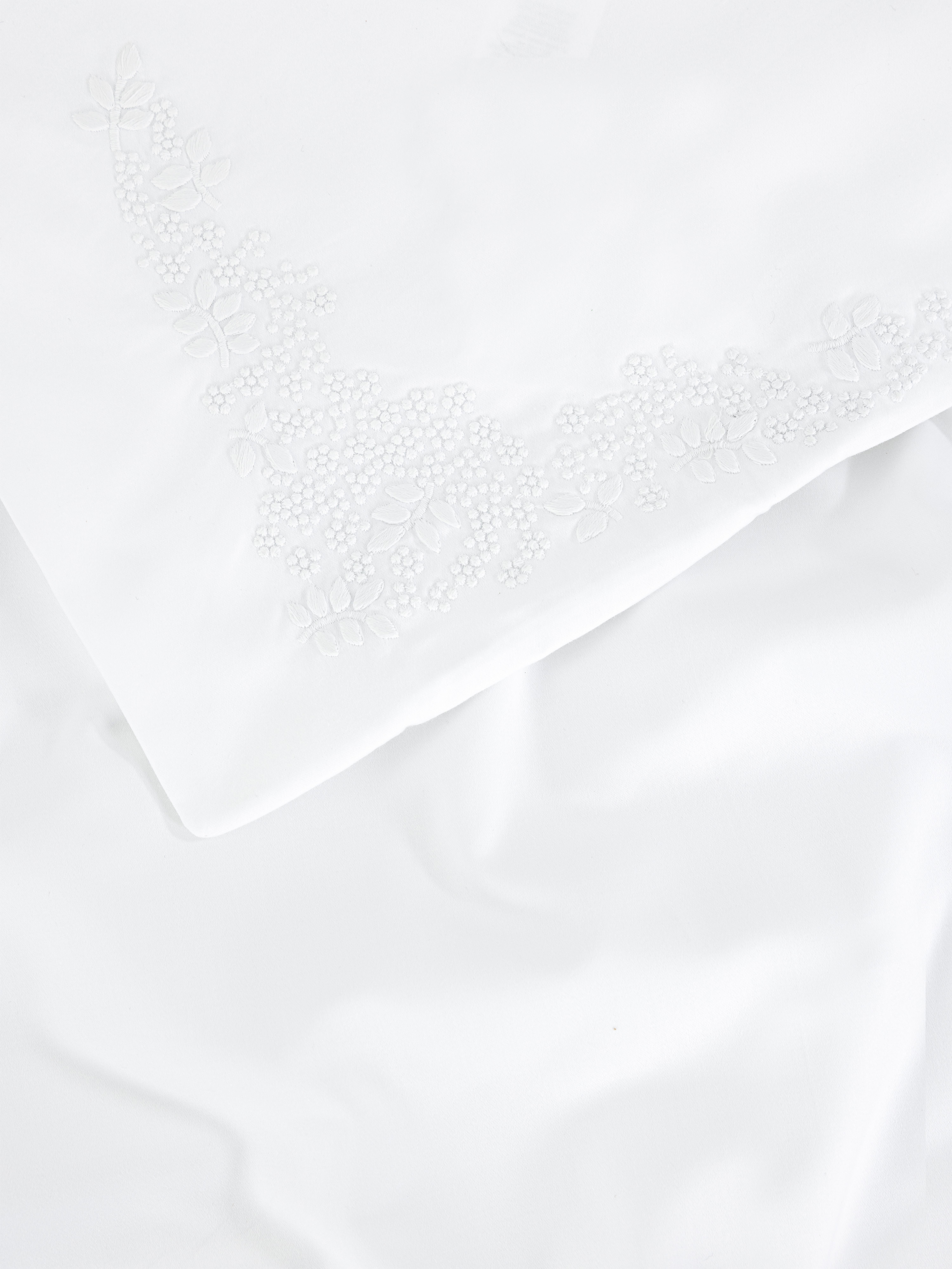 Parure de lit simple brodée 500 fils The Edit