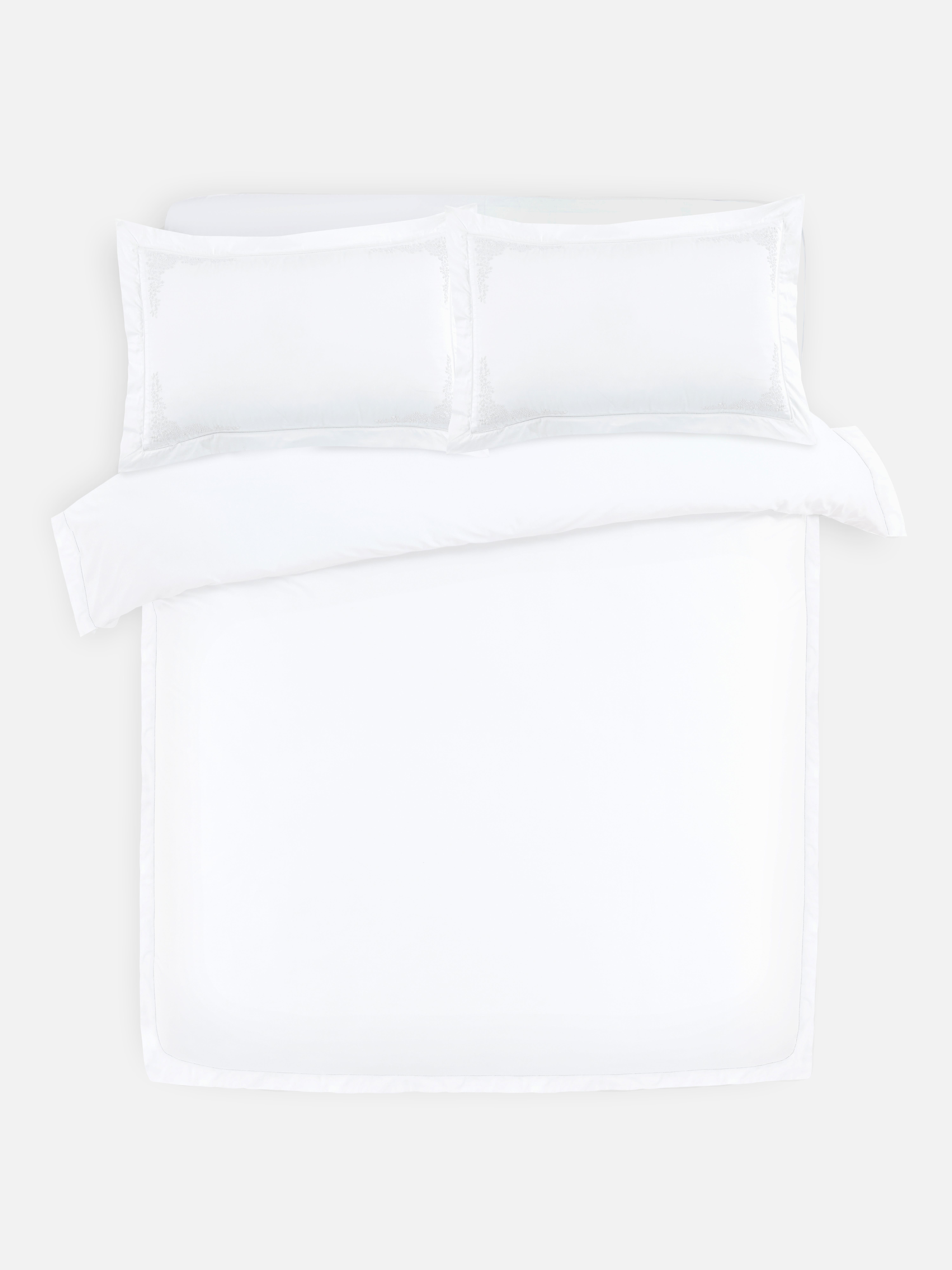 Conjunto capa edredão bordado King 500 fios The Edit
