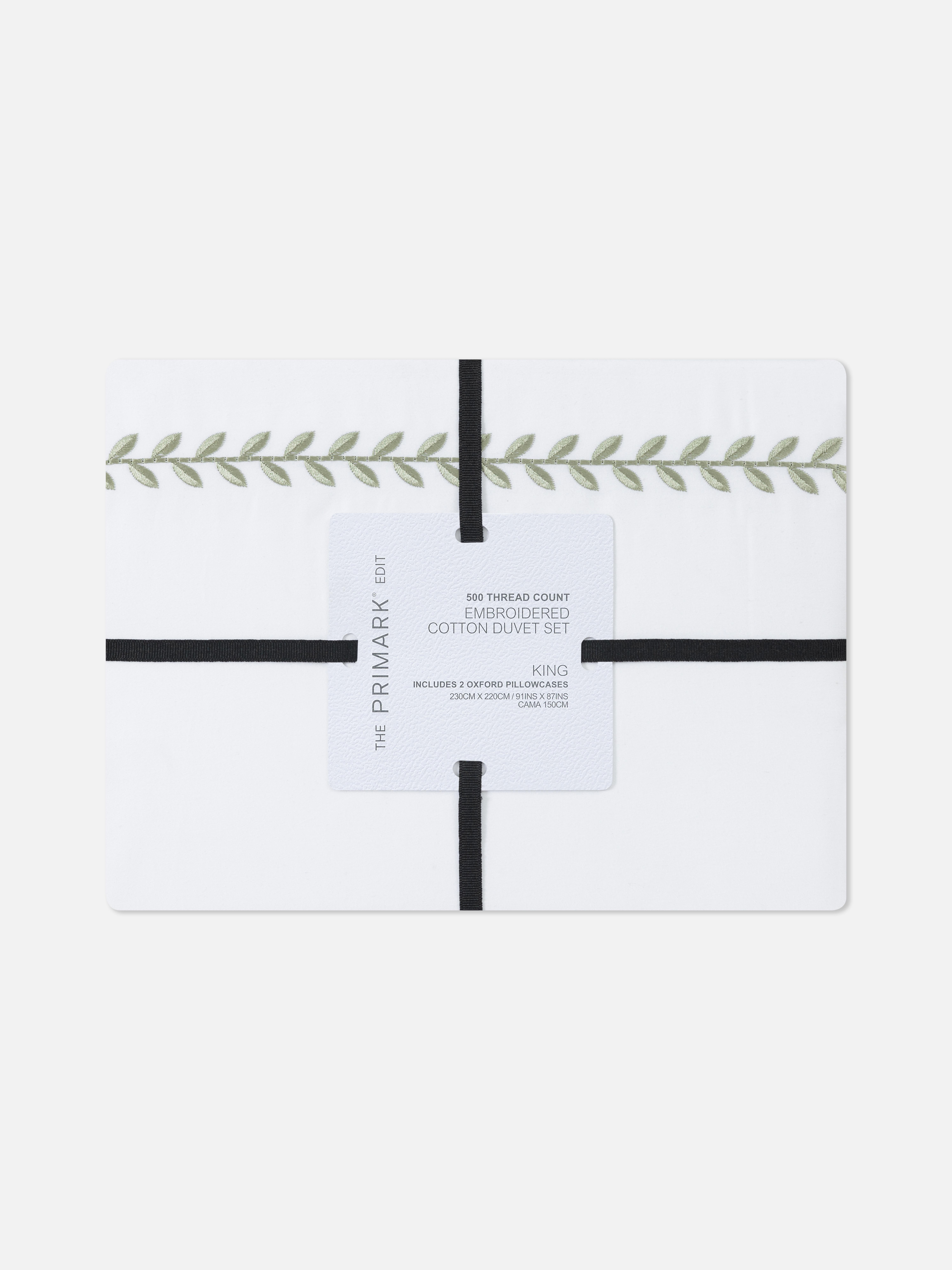 The Edit 500 Thread Count King Vine Duvet Cover Set