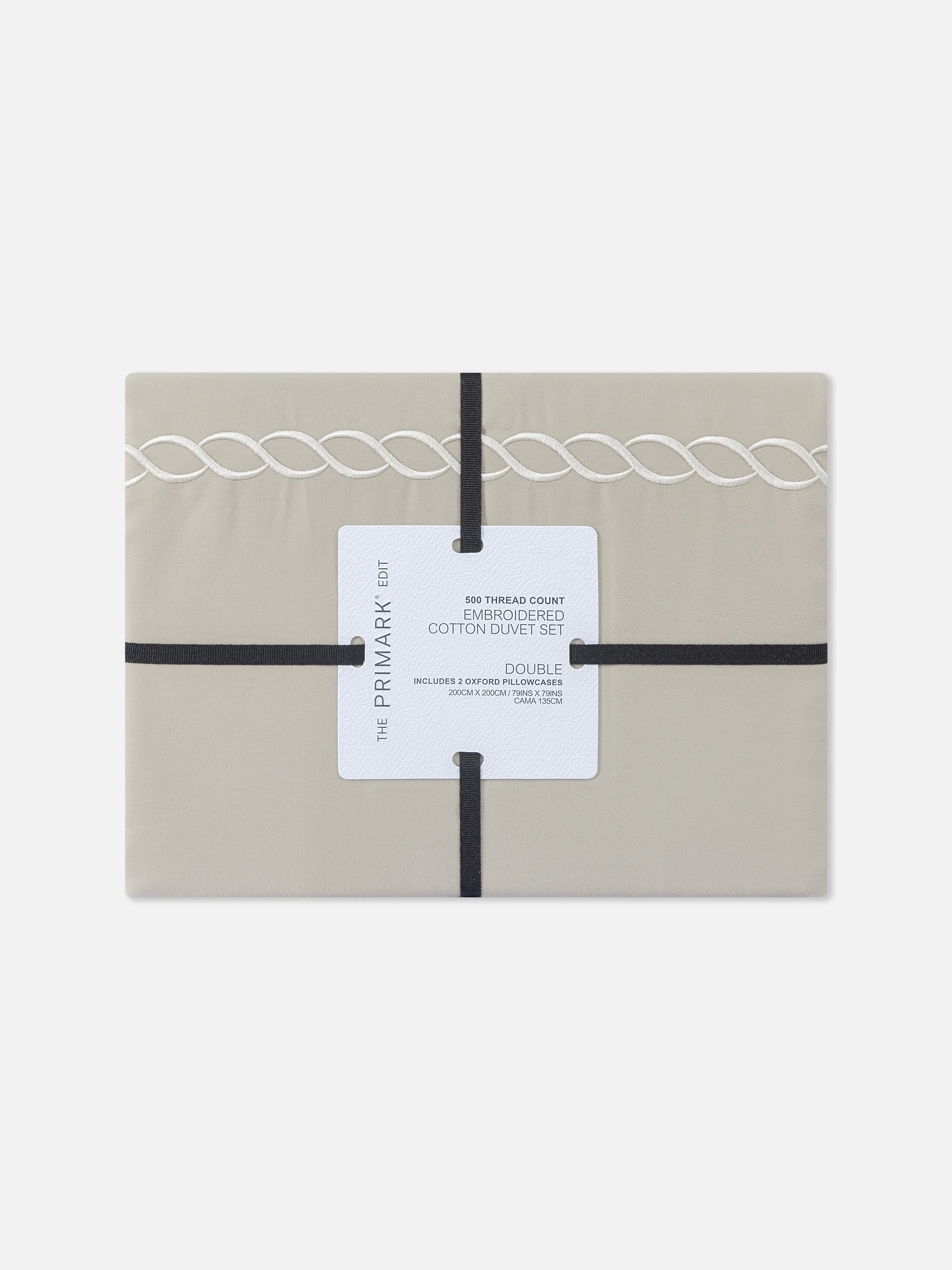 The Edit 500 Thread Count Chain Double Duvet Cover Set