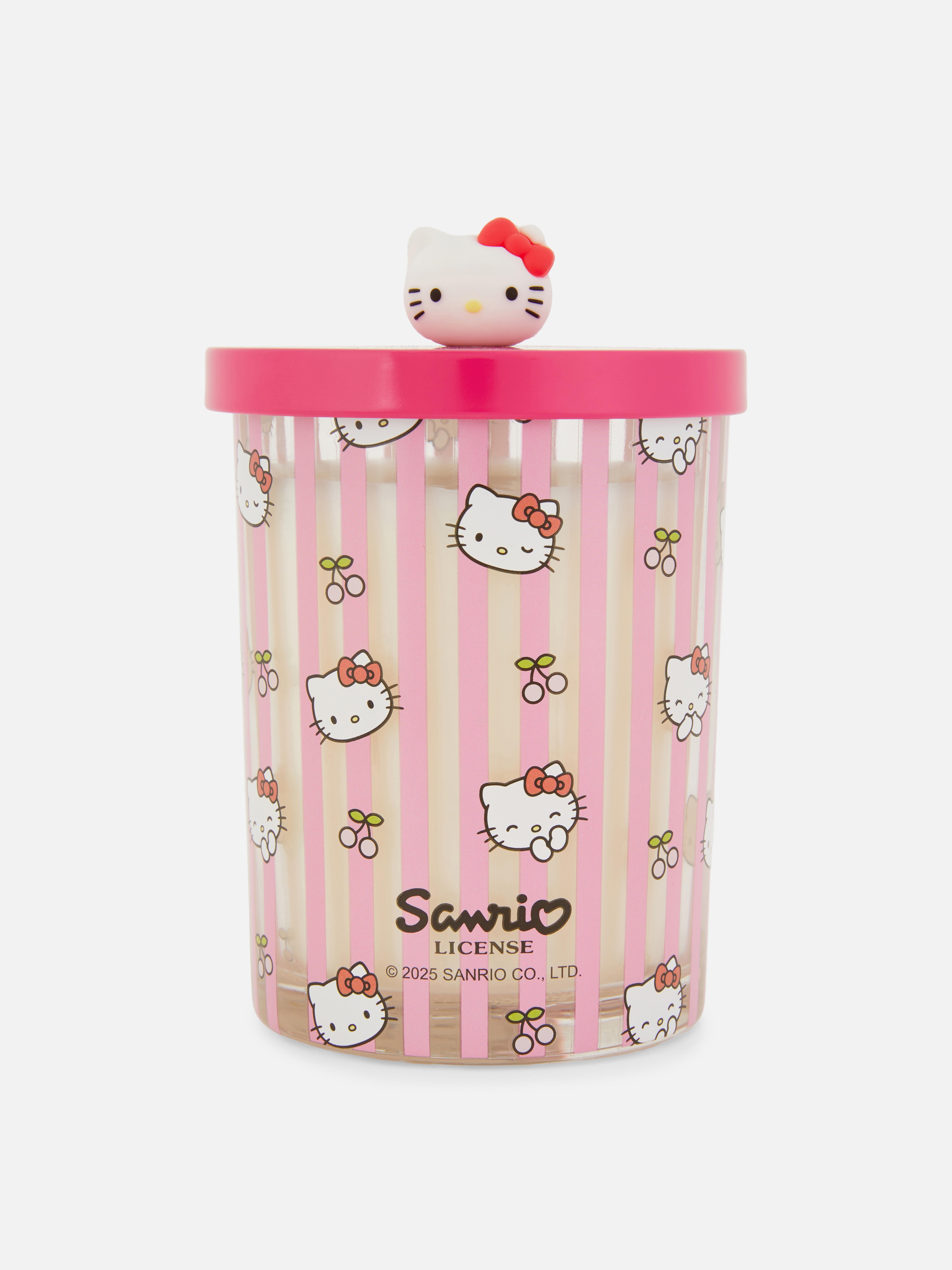 Črtasta sveča Hello Kitty