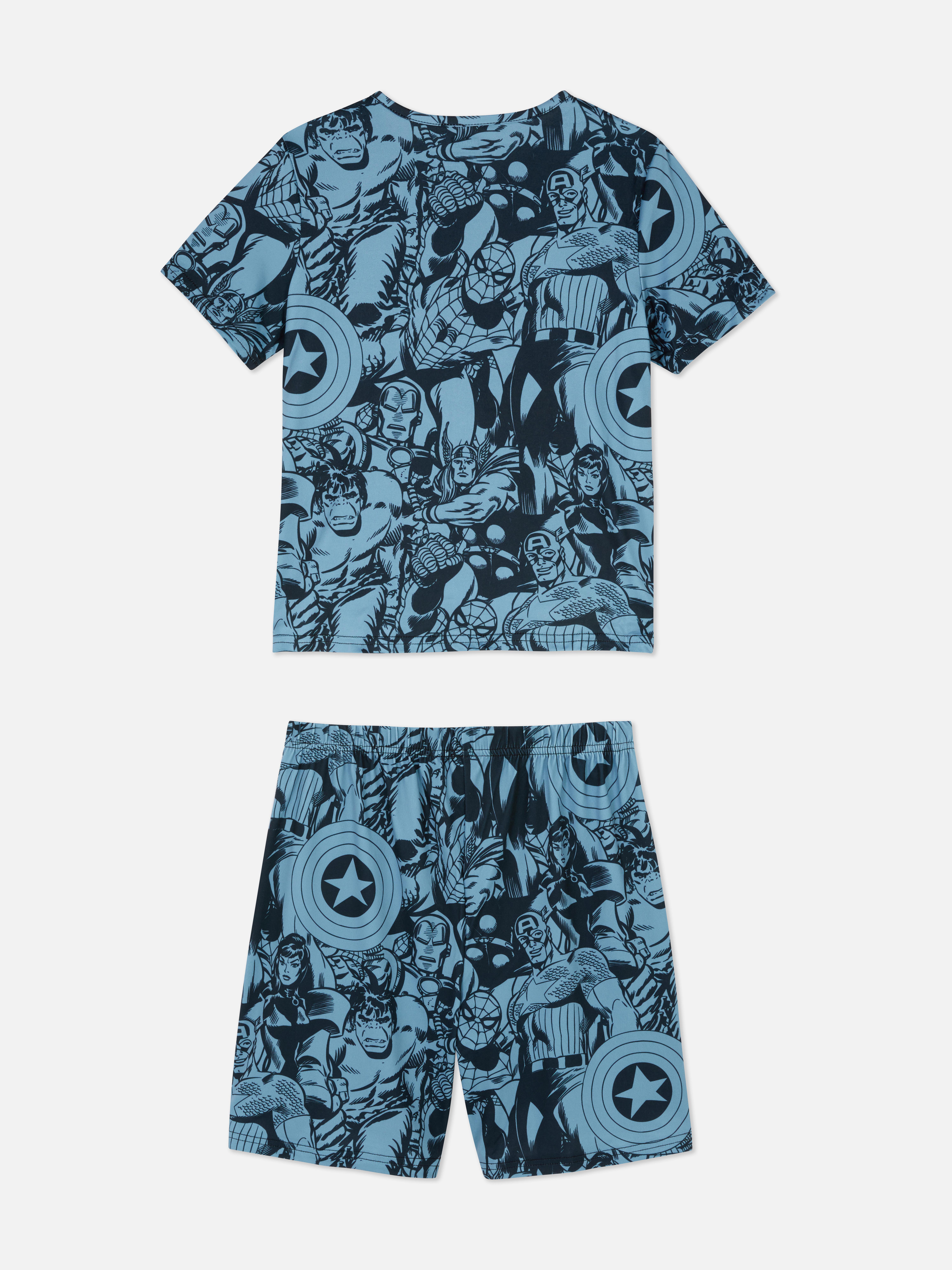 5 - 15 ani | Pijamale scurte cu logo MARVEL