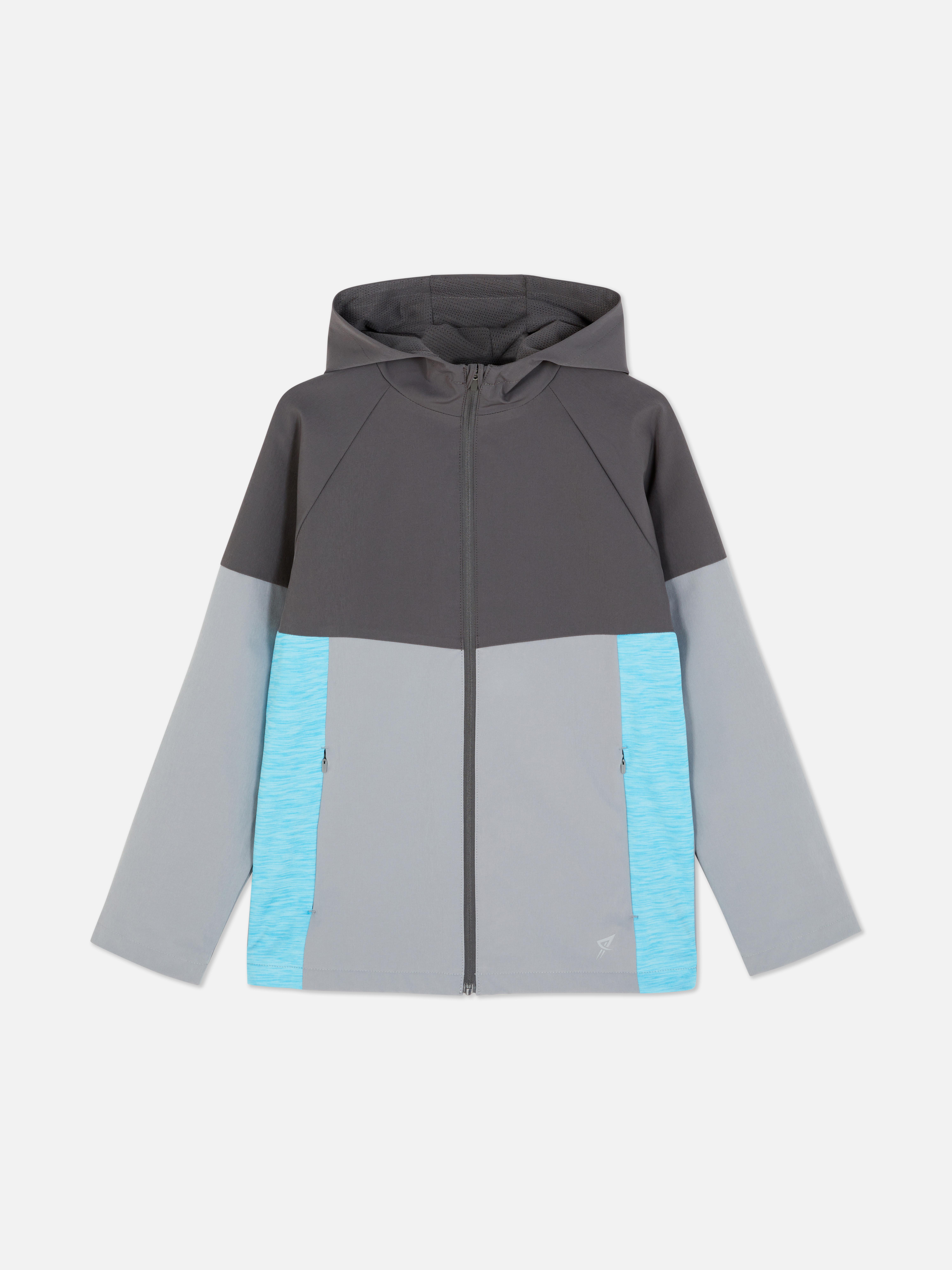 Jacke in Blockfarben mit Reißverschluss