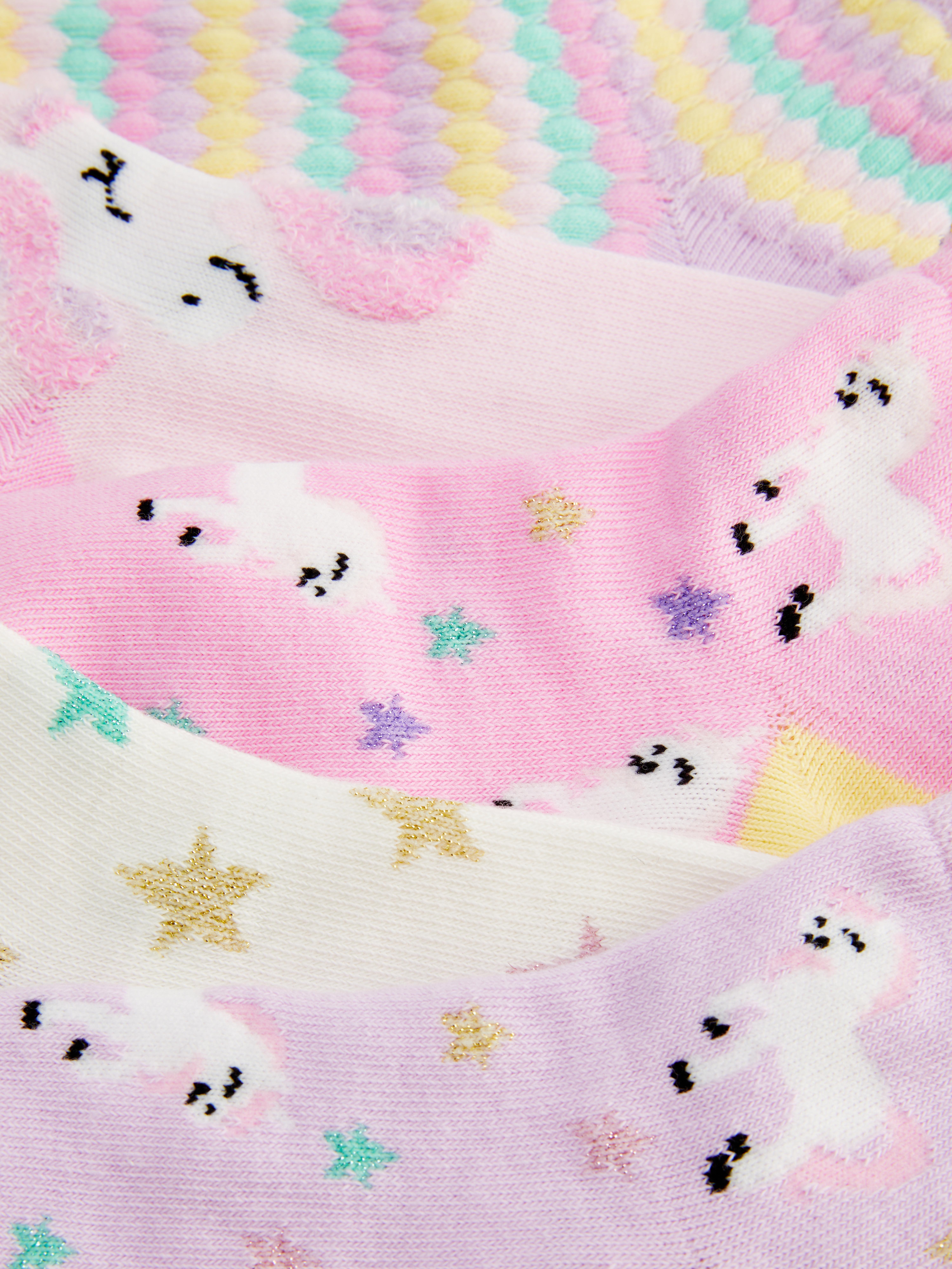 Pack de 5 pares de calcetines bajos con unicornios