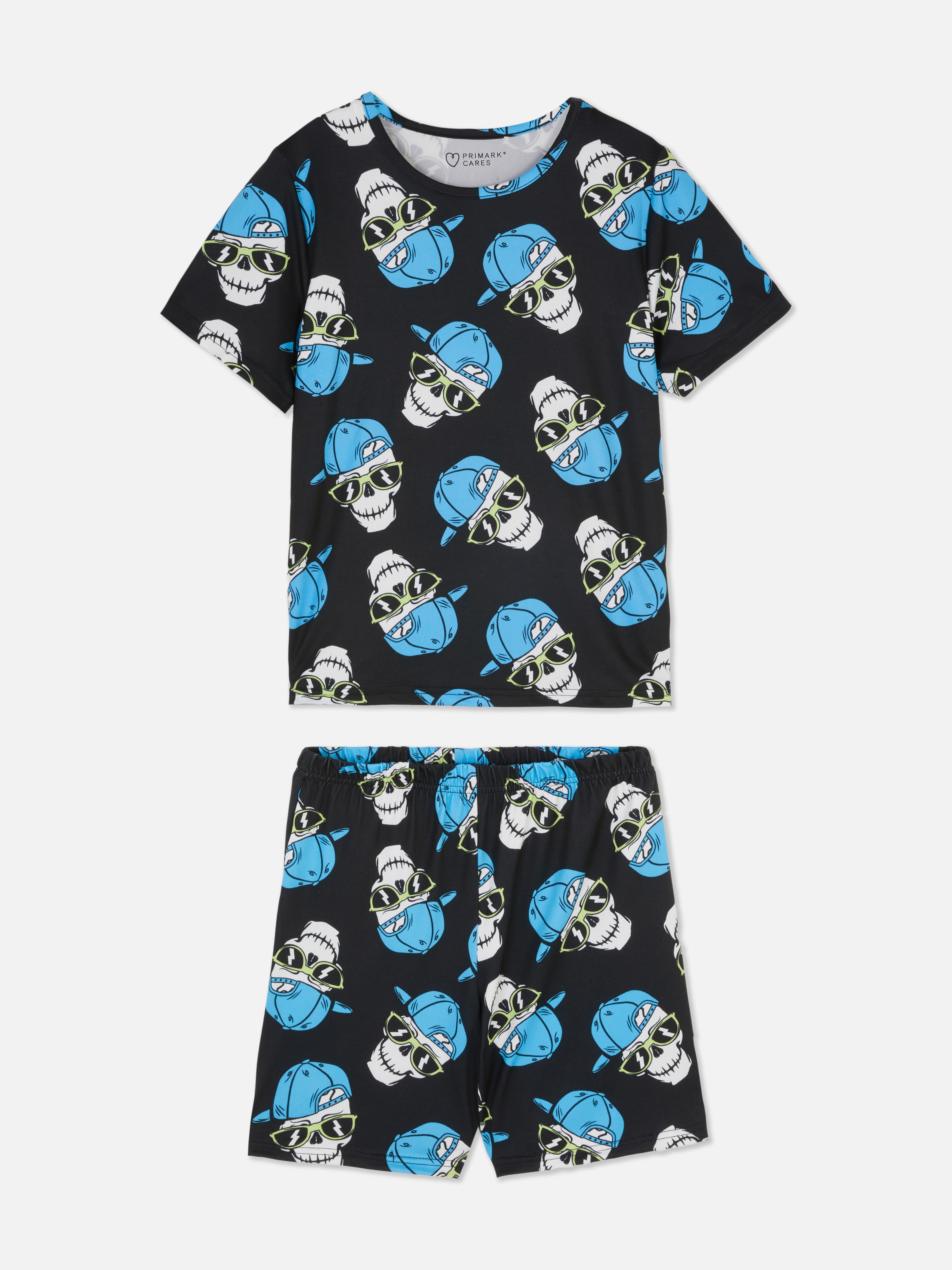 Pyjama court à motif tête de mort