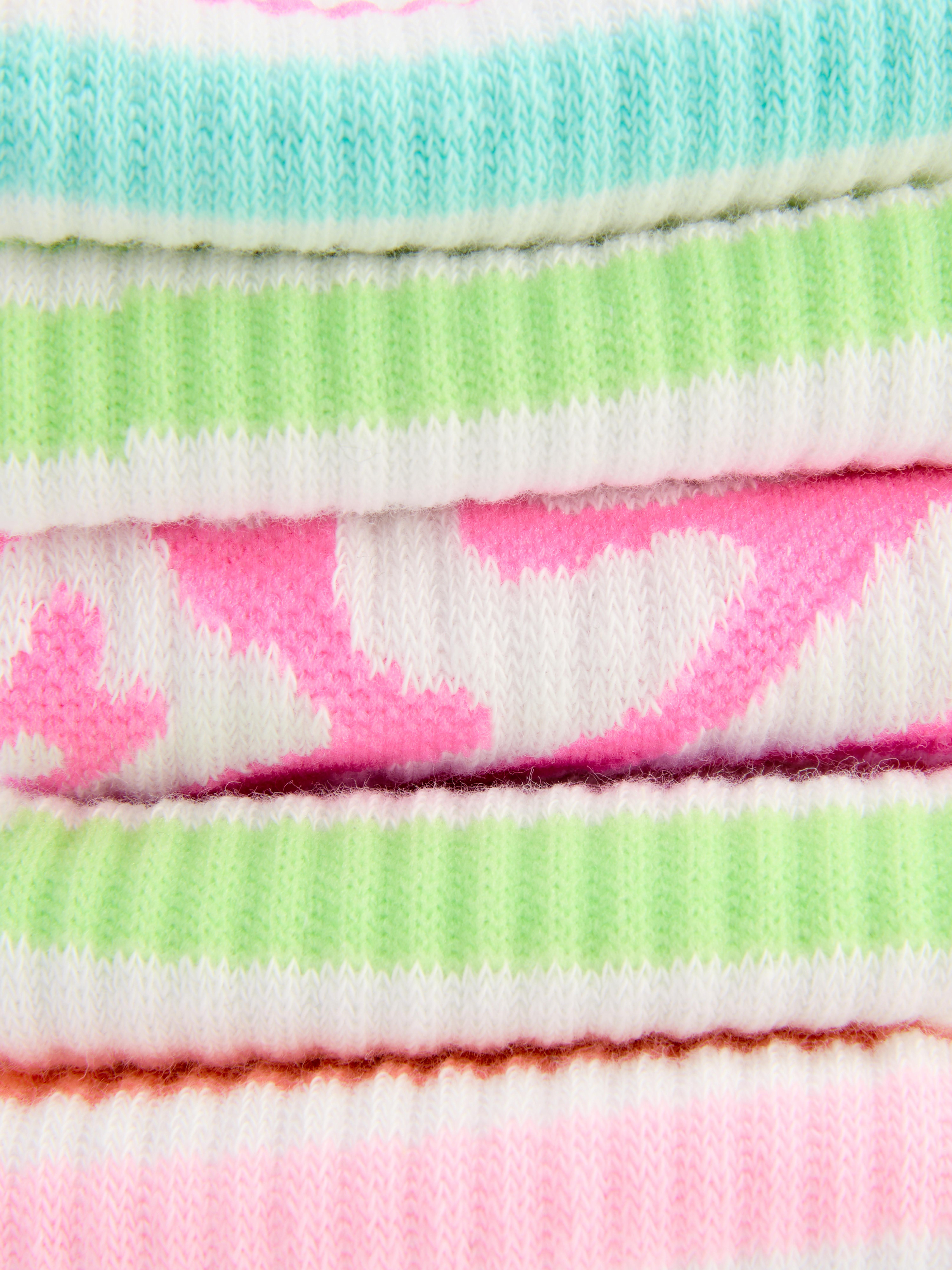 5pk Mixed Ribbed Ankle Socks