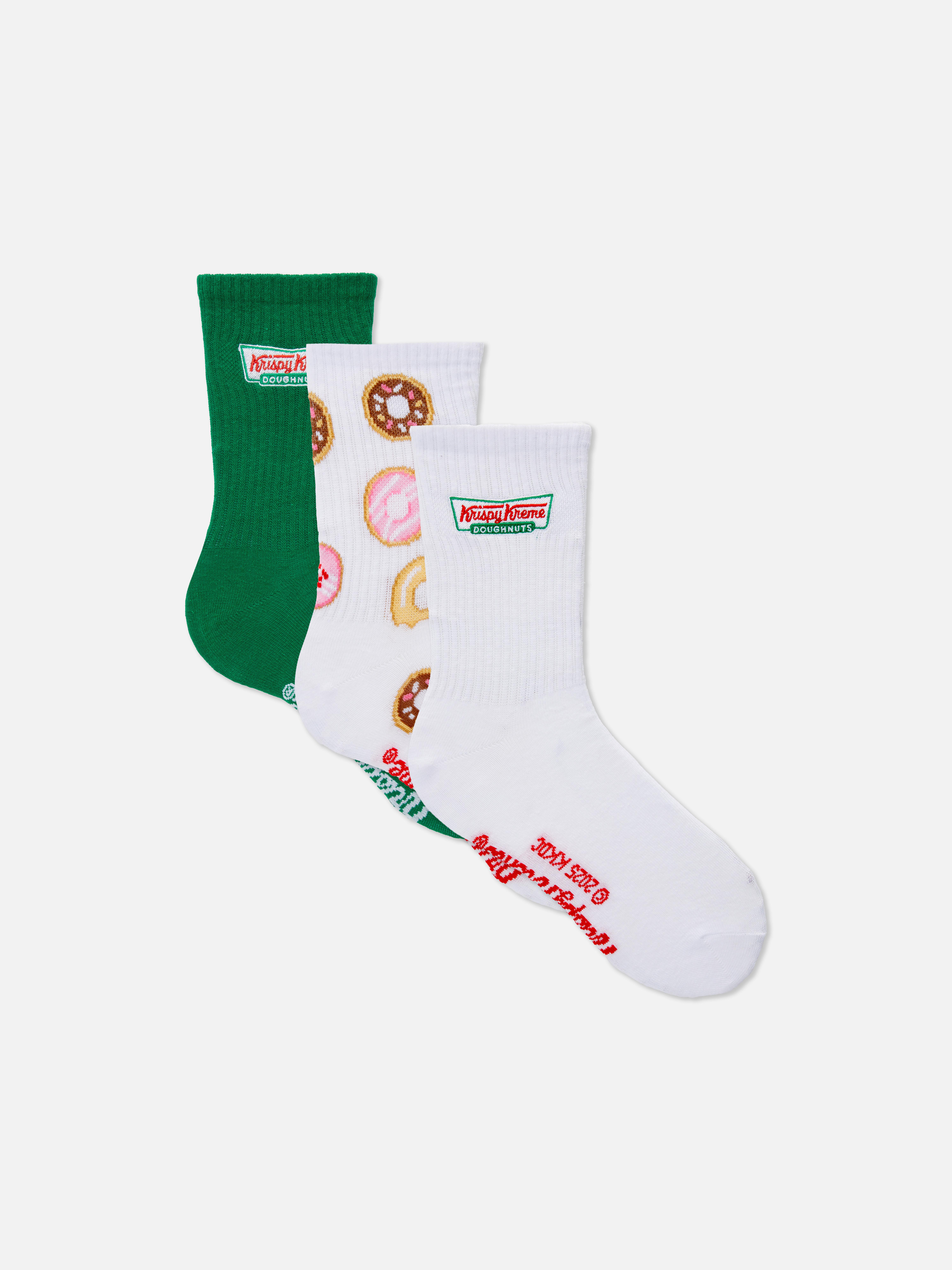 3pk Krispy Kreme Ankle Socks