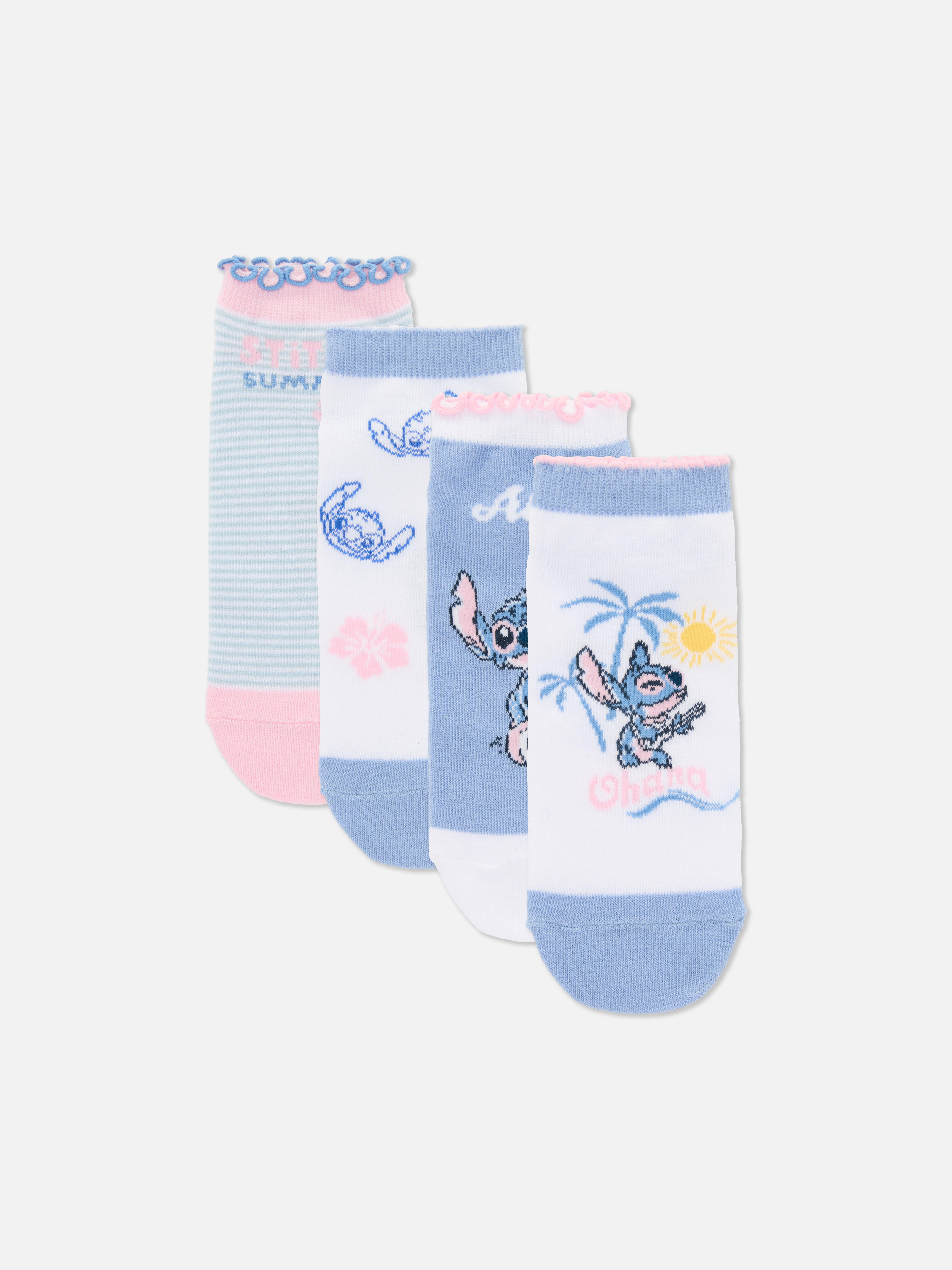 „Disney Stitch“ Sneakersocken, 4er-Pack