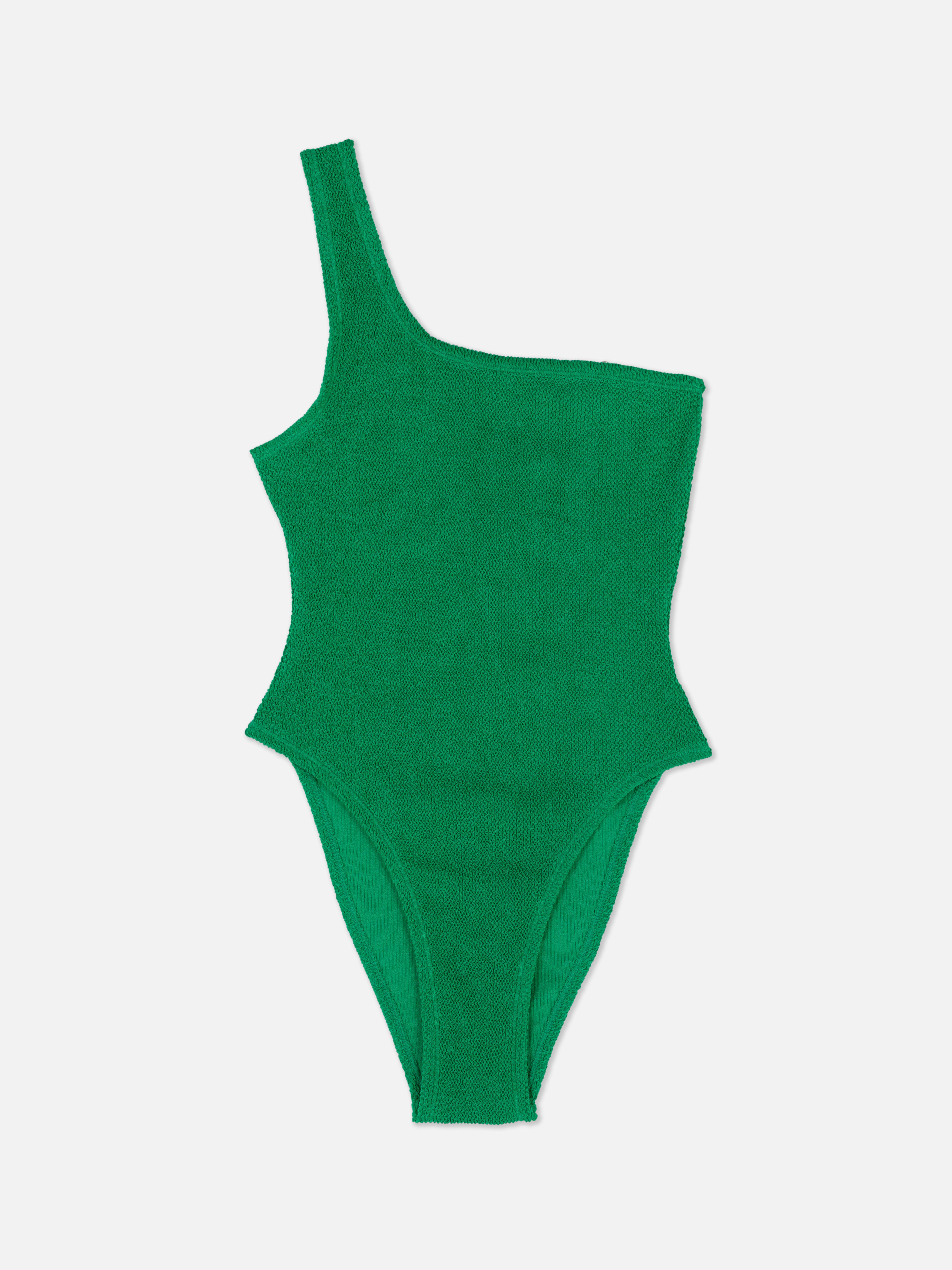 Crinkle One Shoulder Swimsuit