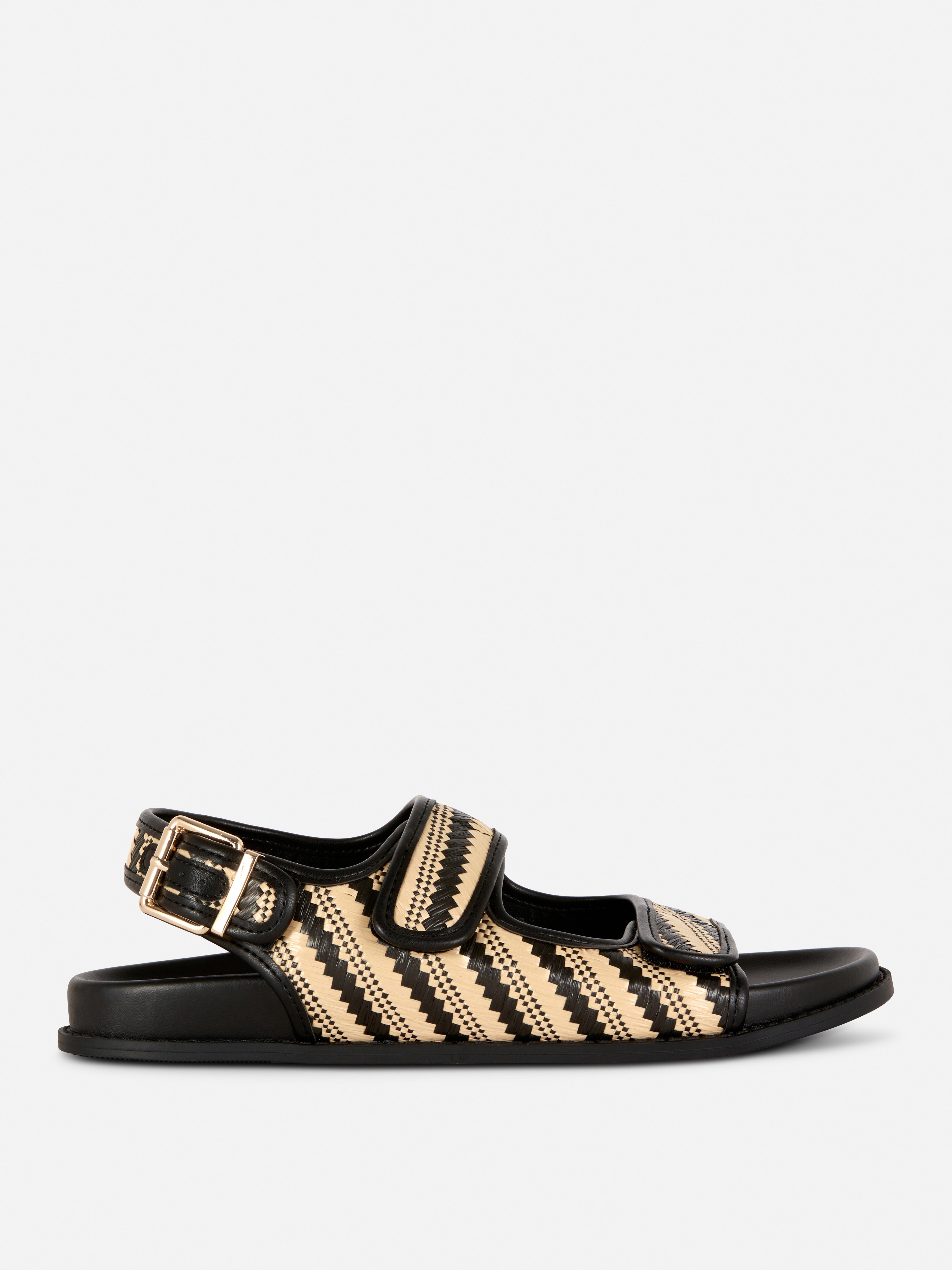 Raffia Open-Toe Sandals
