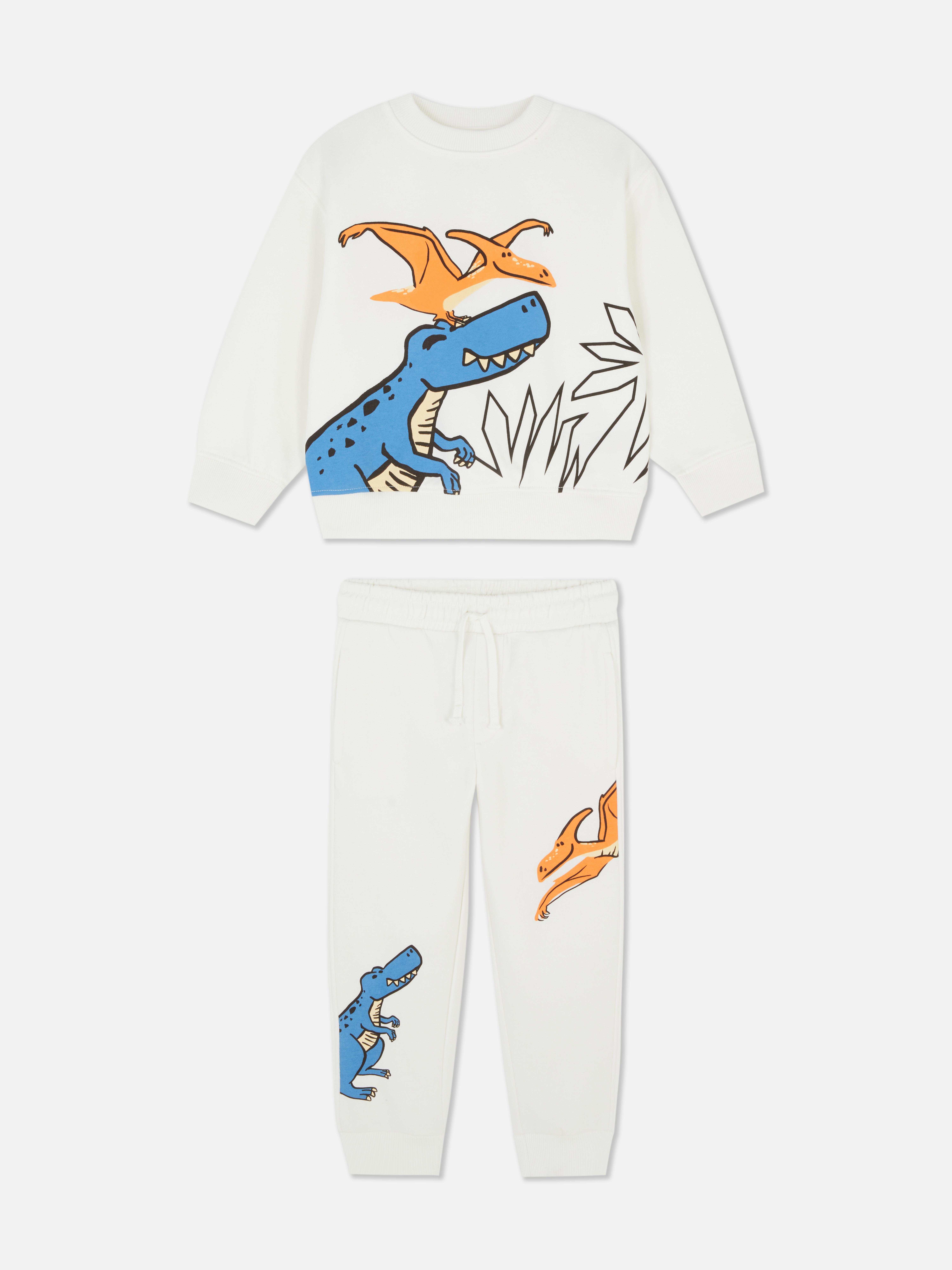 Ensemble sweat-shirt et bas de jogging dinosaure