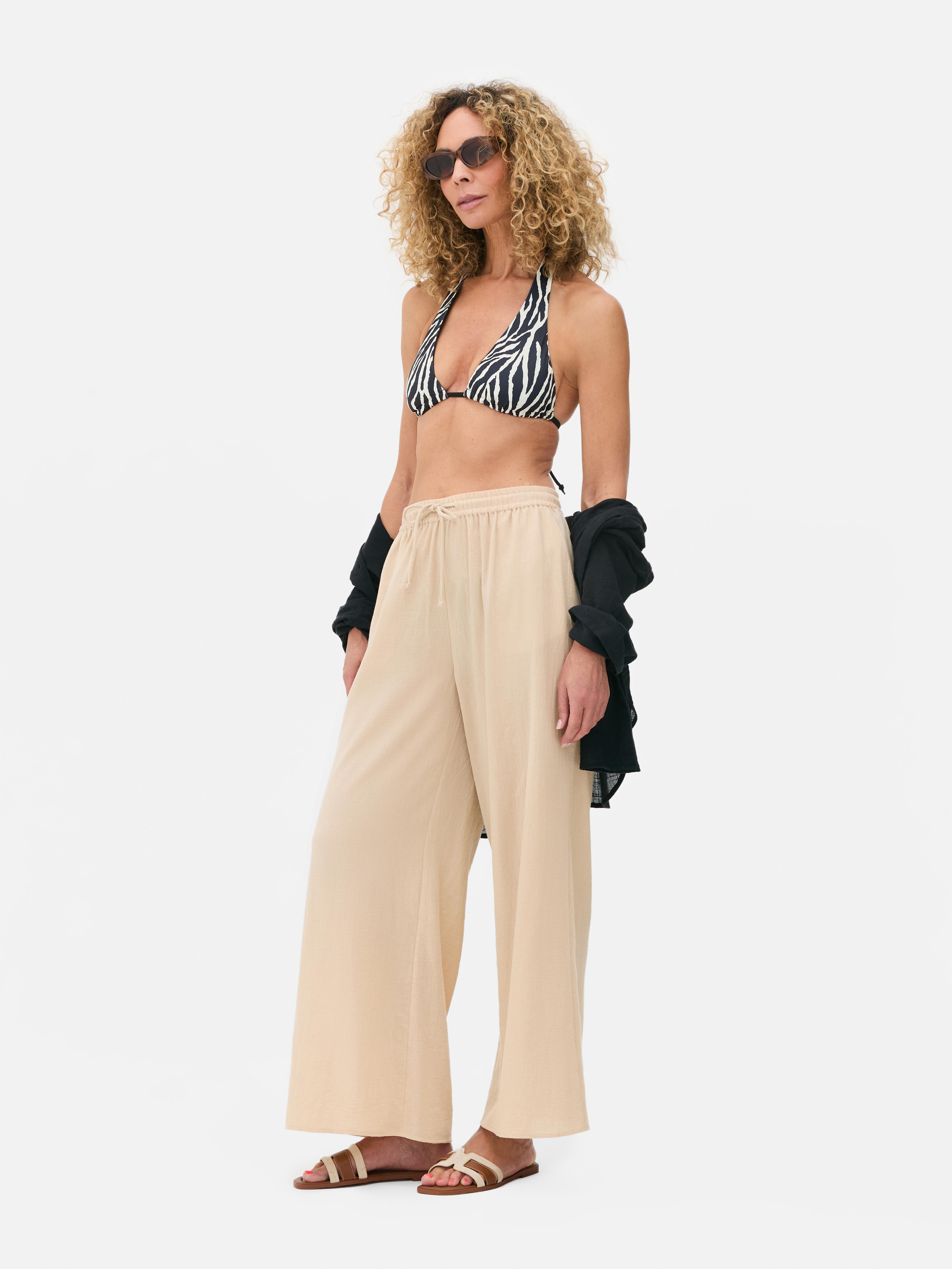 Reversible Zebra Halter Neck Bikini Top