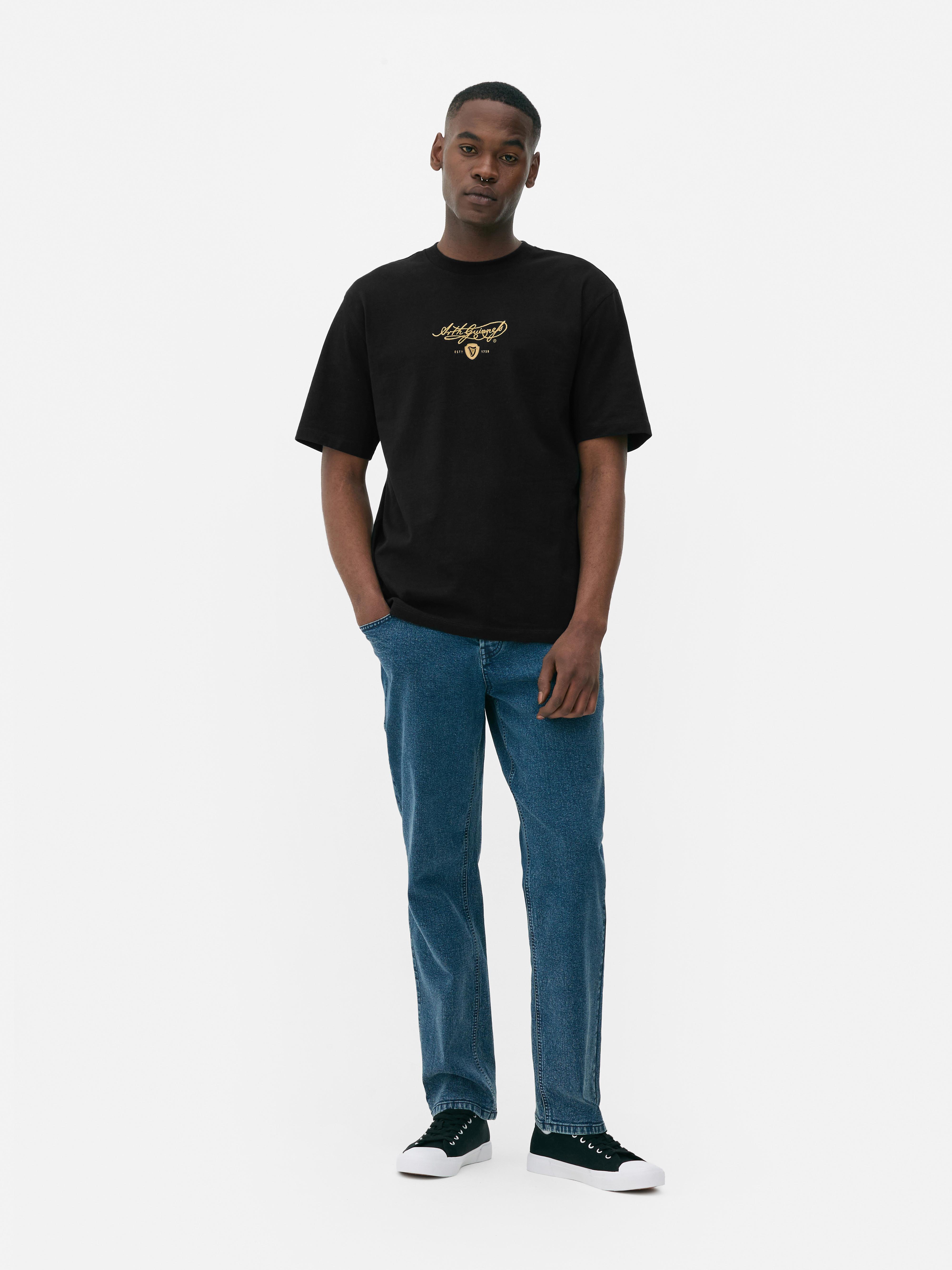 T-shirt met print Guinness