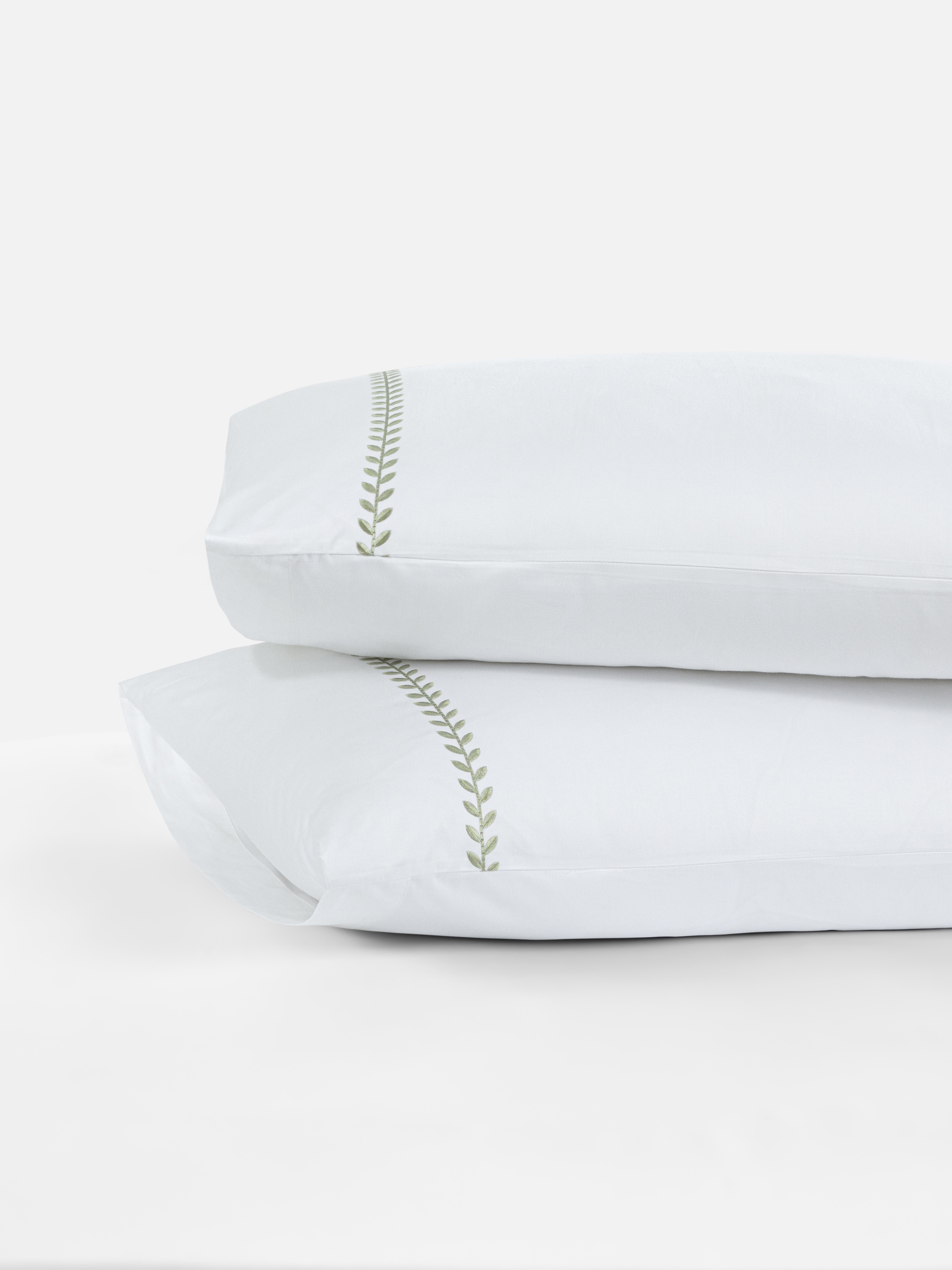 2pk 500 Thread Count Embroidered Pillowcases
