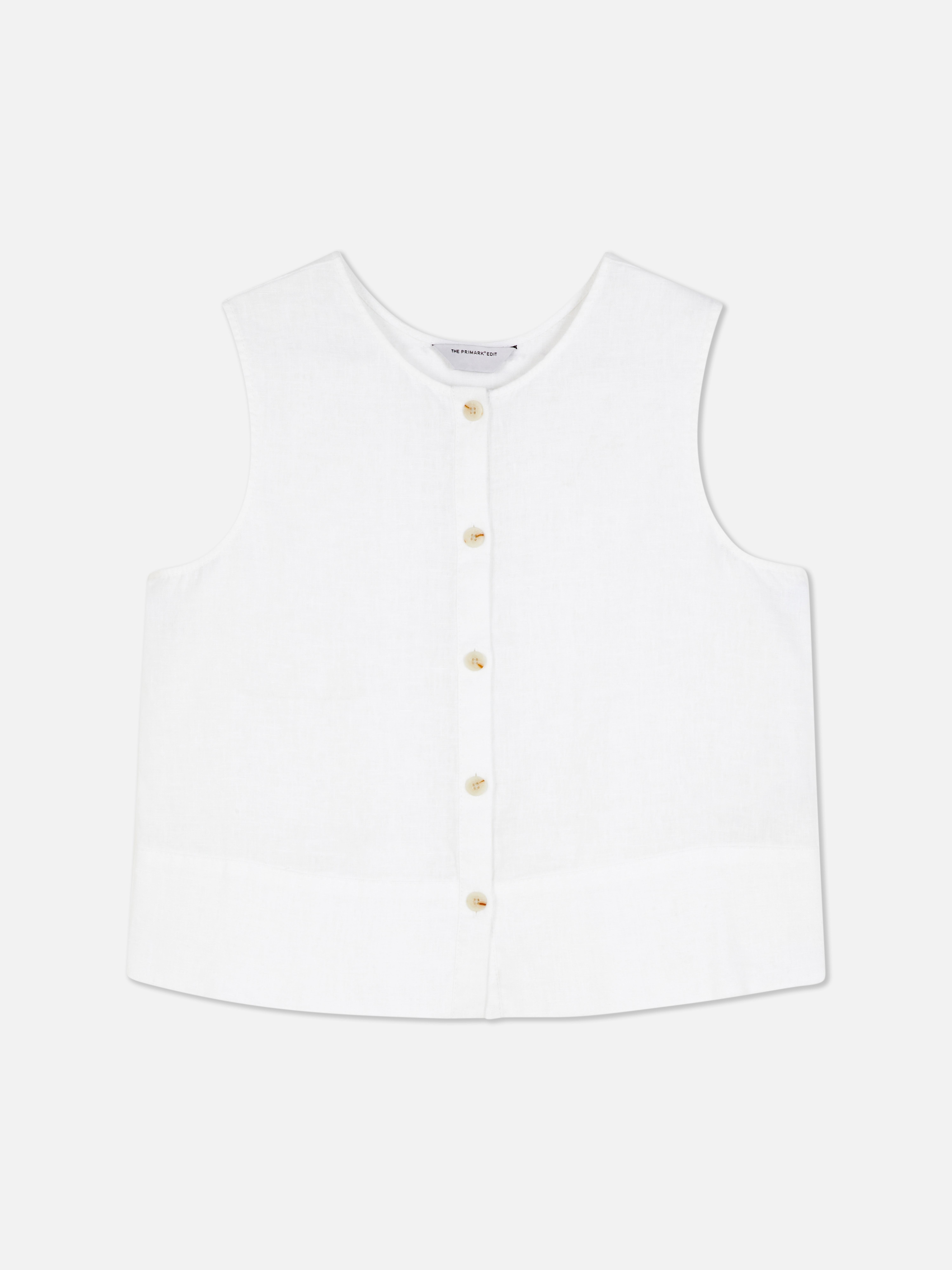The Edit Linen Sleeveless Blouse