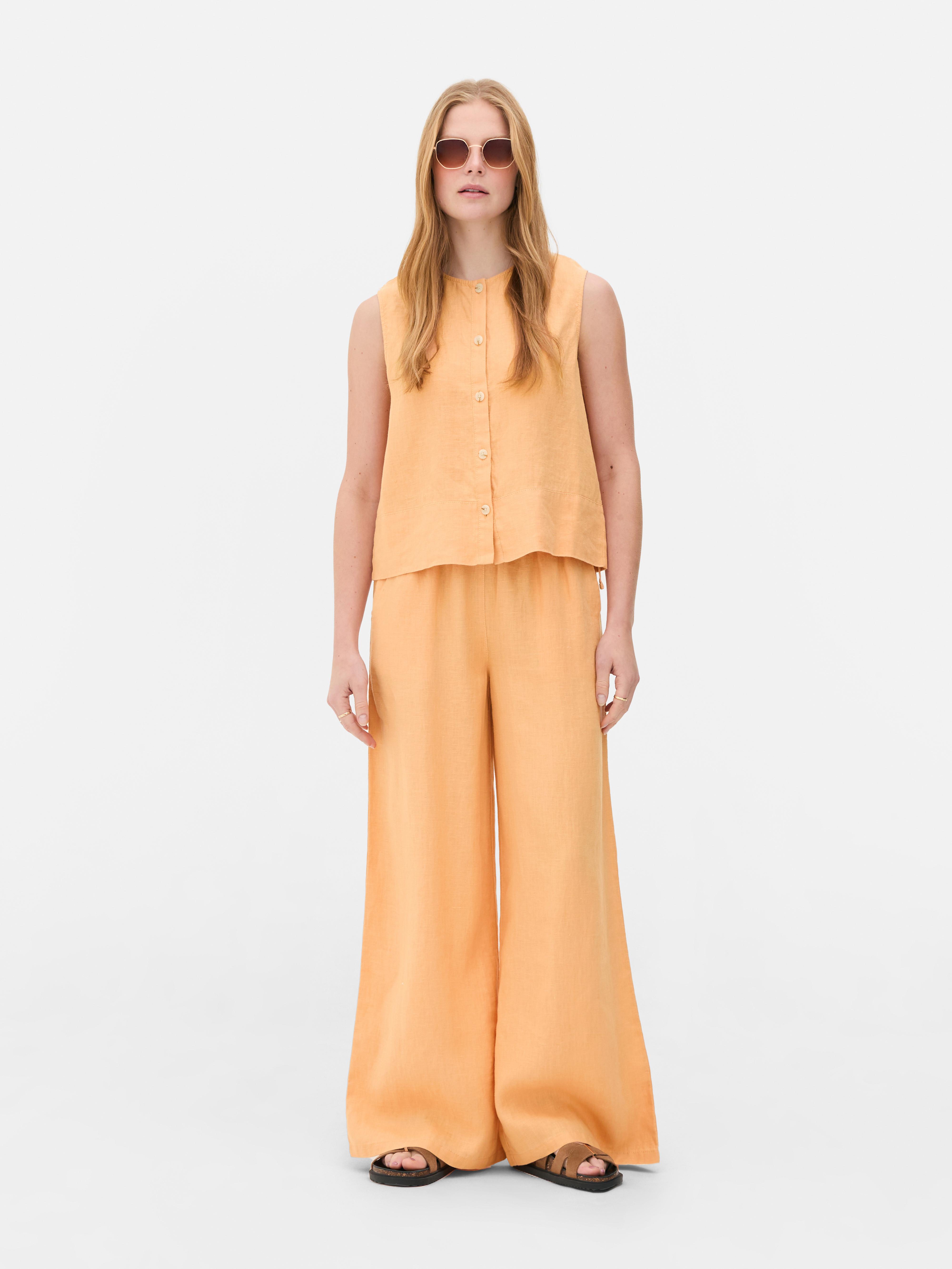 The Edit Linen Sleeveless Blouse