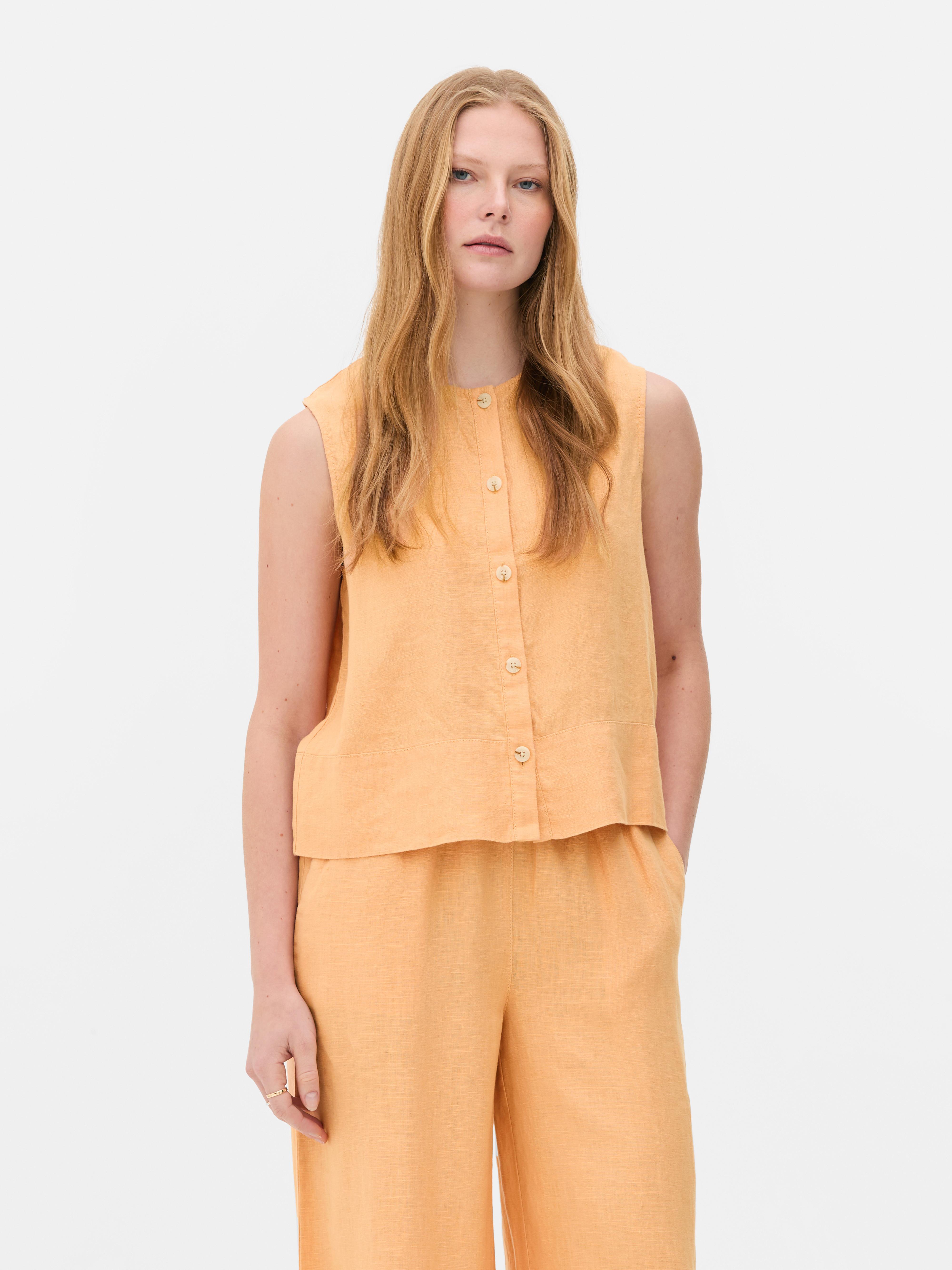 Ärmellose „The Edit“ Bluse aus Leinen