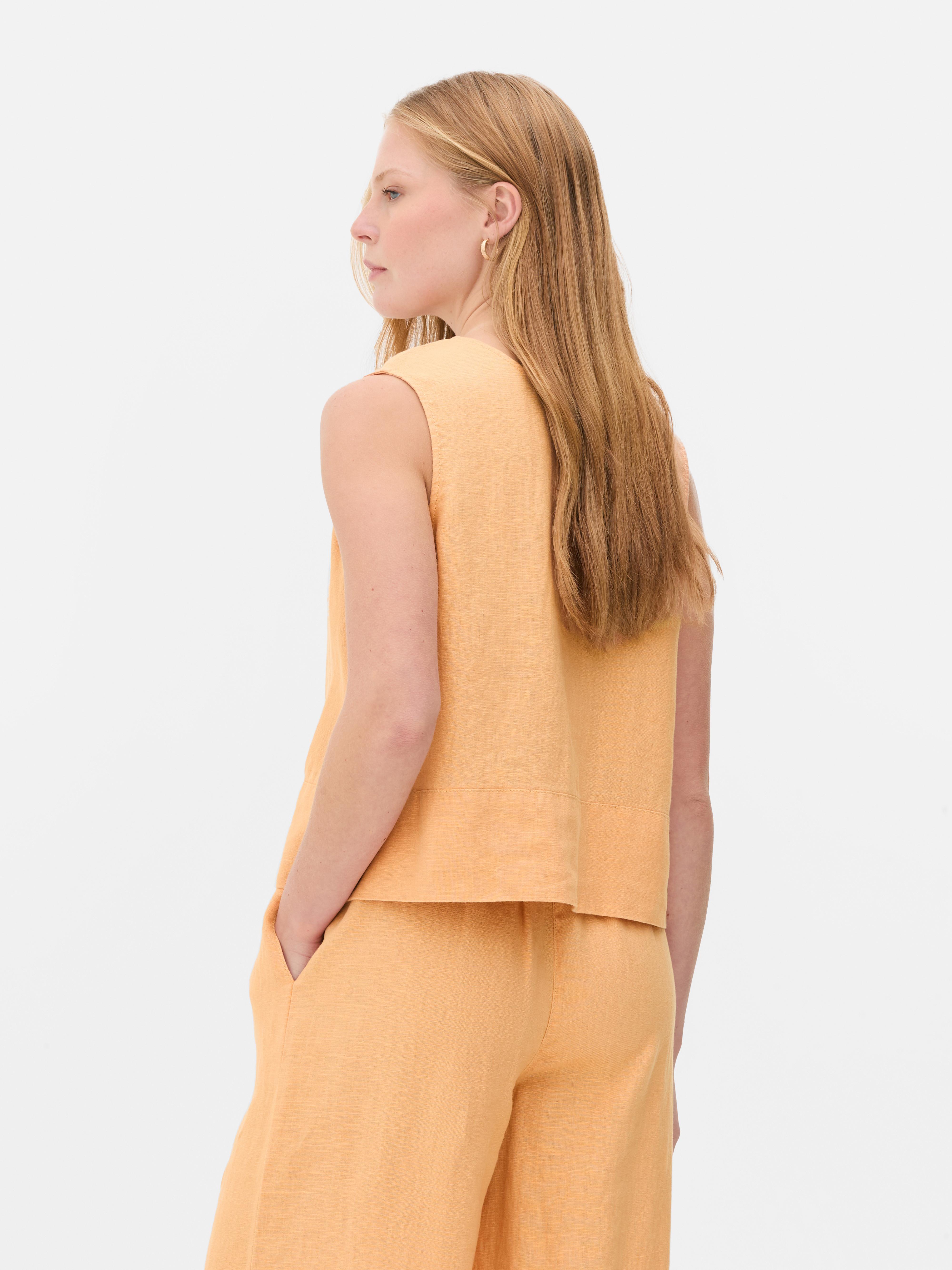 Ärmellose „The Edit“ Bluse aus Leinen