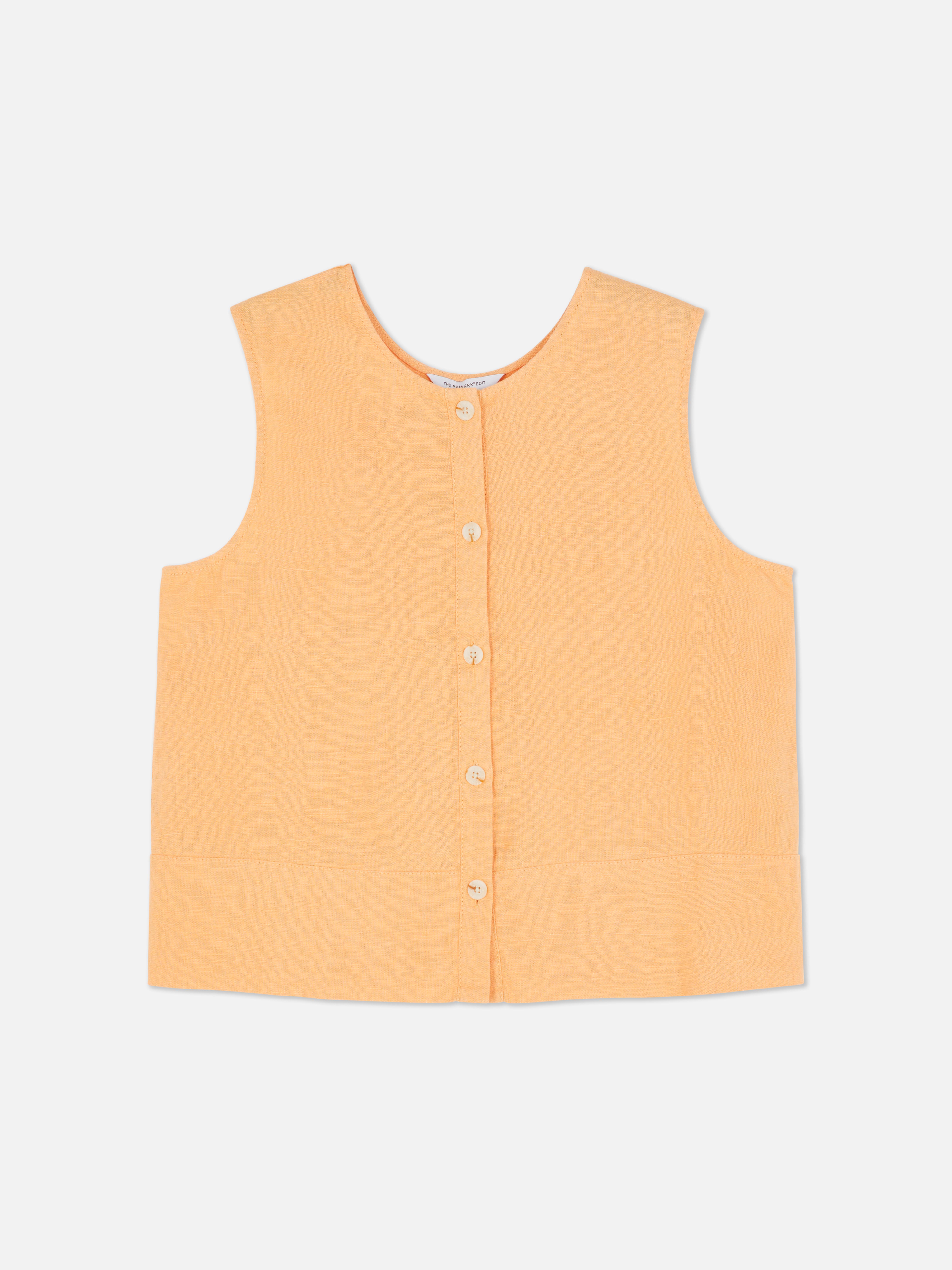 Ärmellose „The Edit“ Bluse aus Leinen