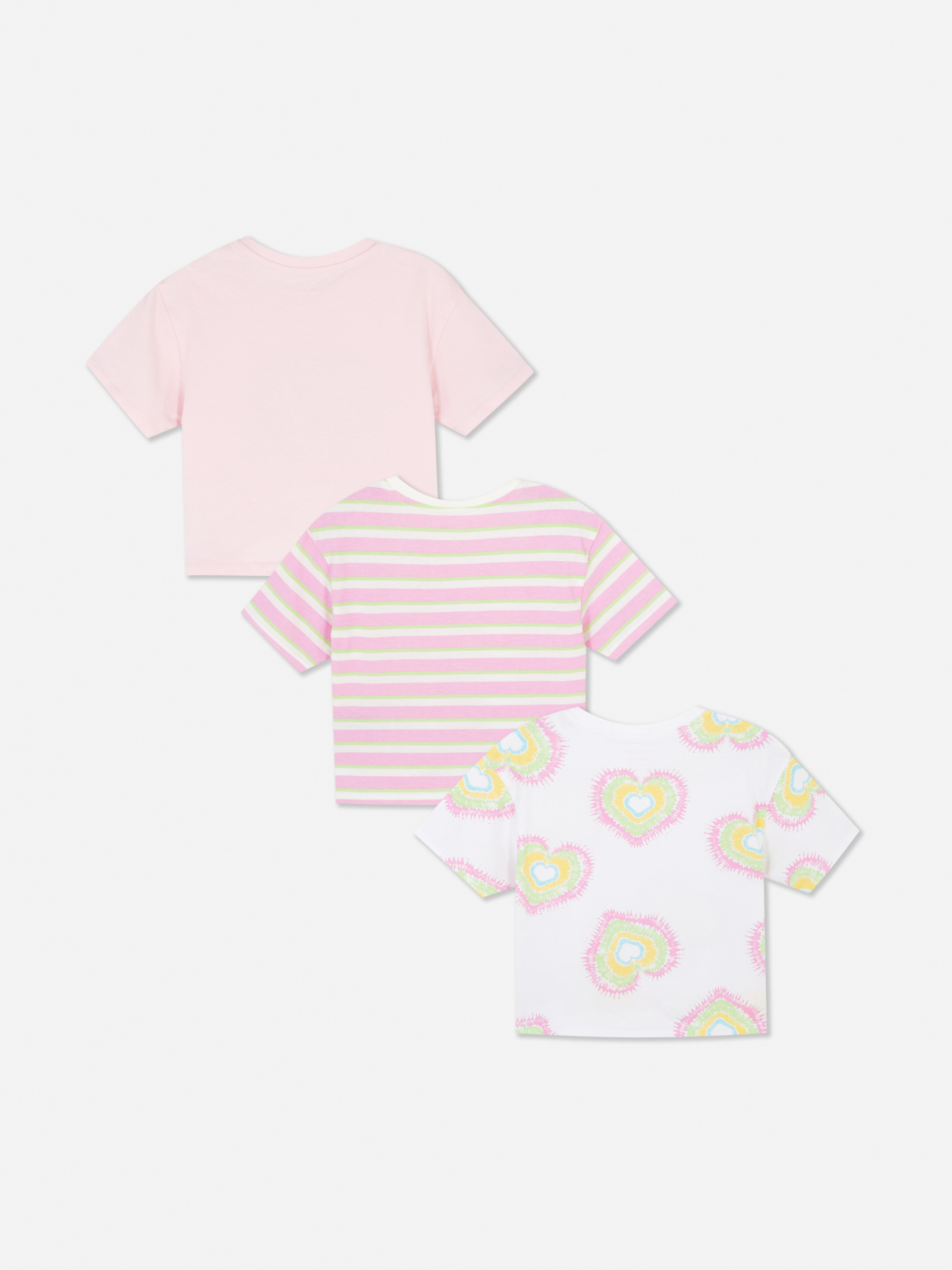 1,5–8 ans | Lot de 3 t-shirts à motifs cœur