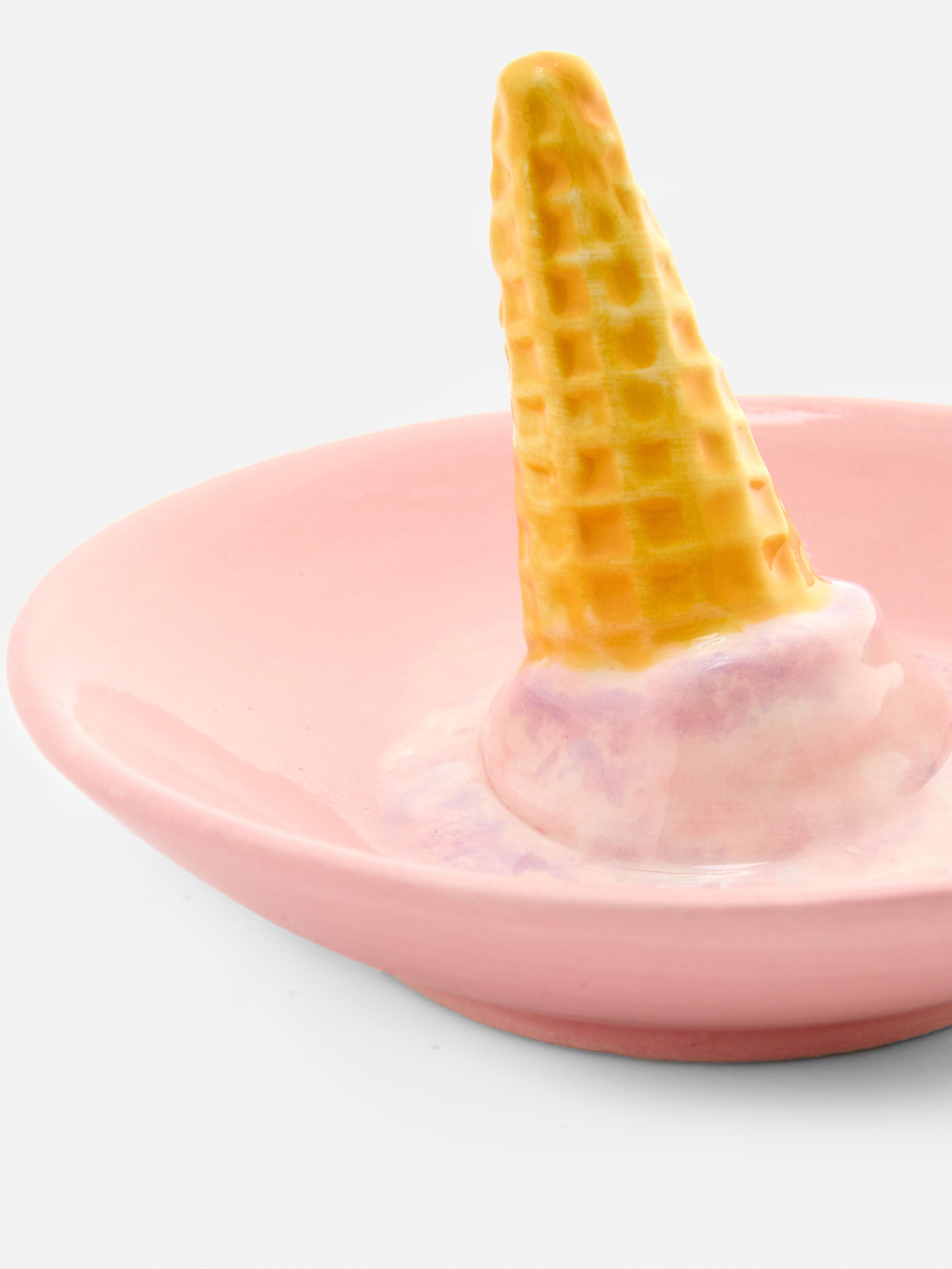 Vide-poche en céramique effet crème glacée